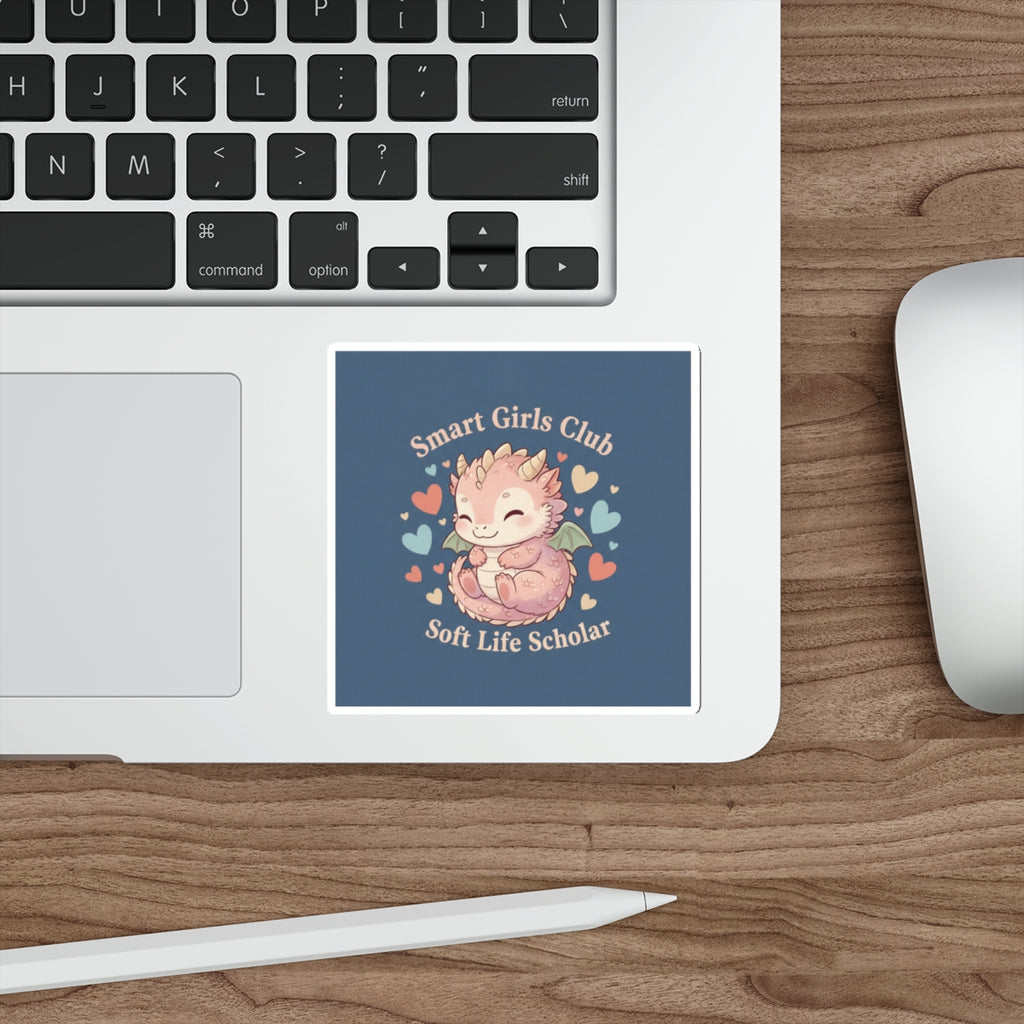 Dragon Die-Cut Sticker – Smart Girls Club Soft Life Scholar