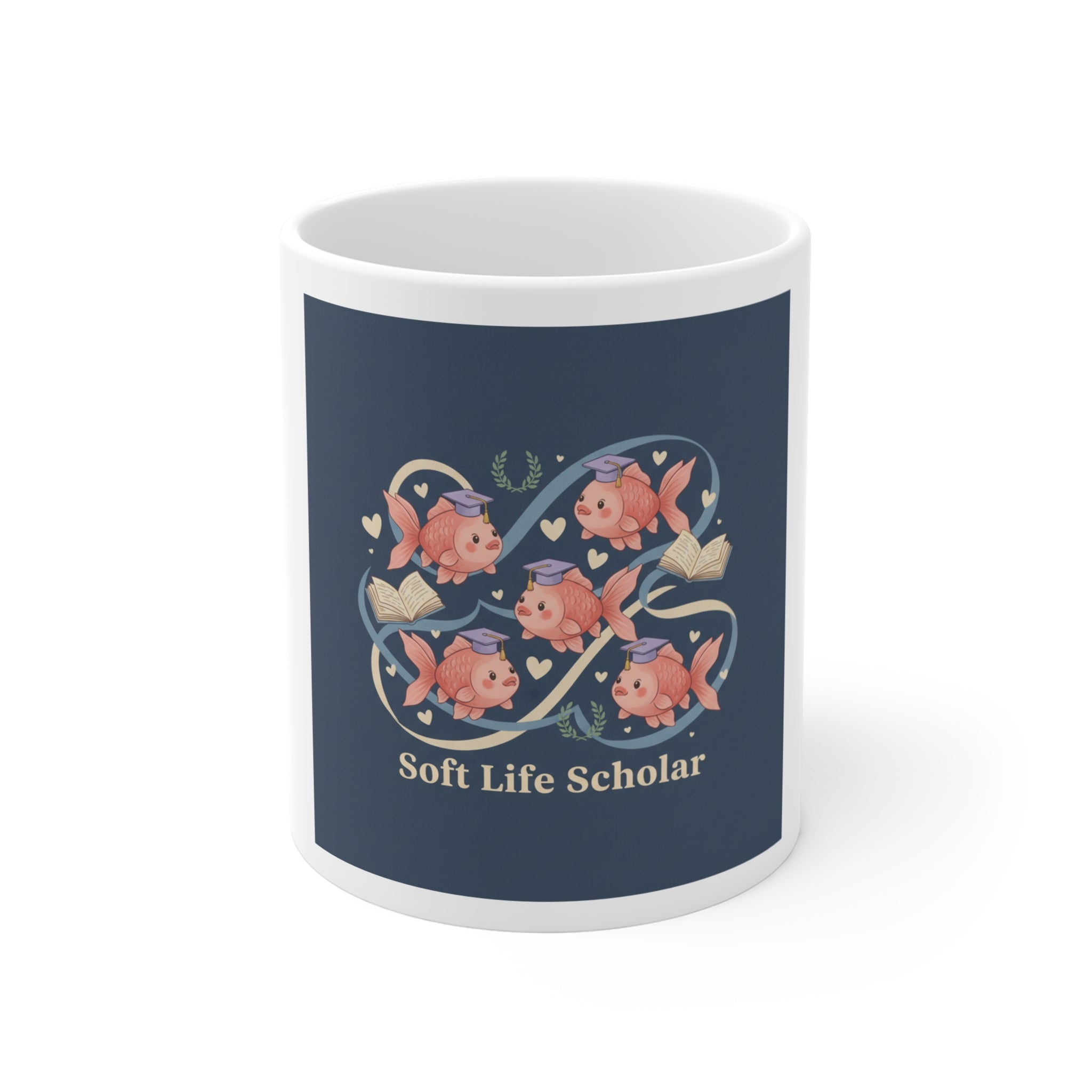 Soft Life Scholar Goldfish Mug 11oz
