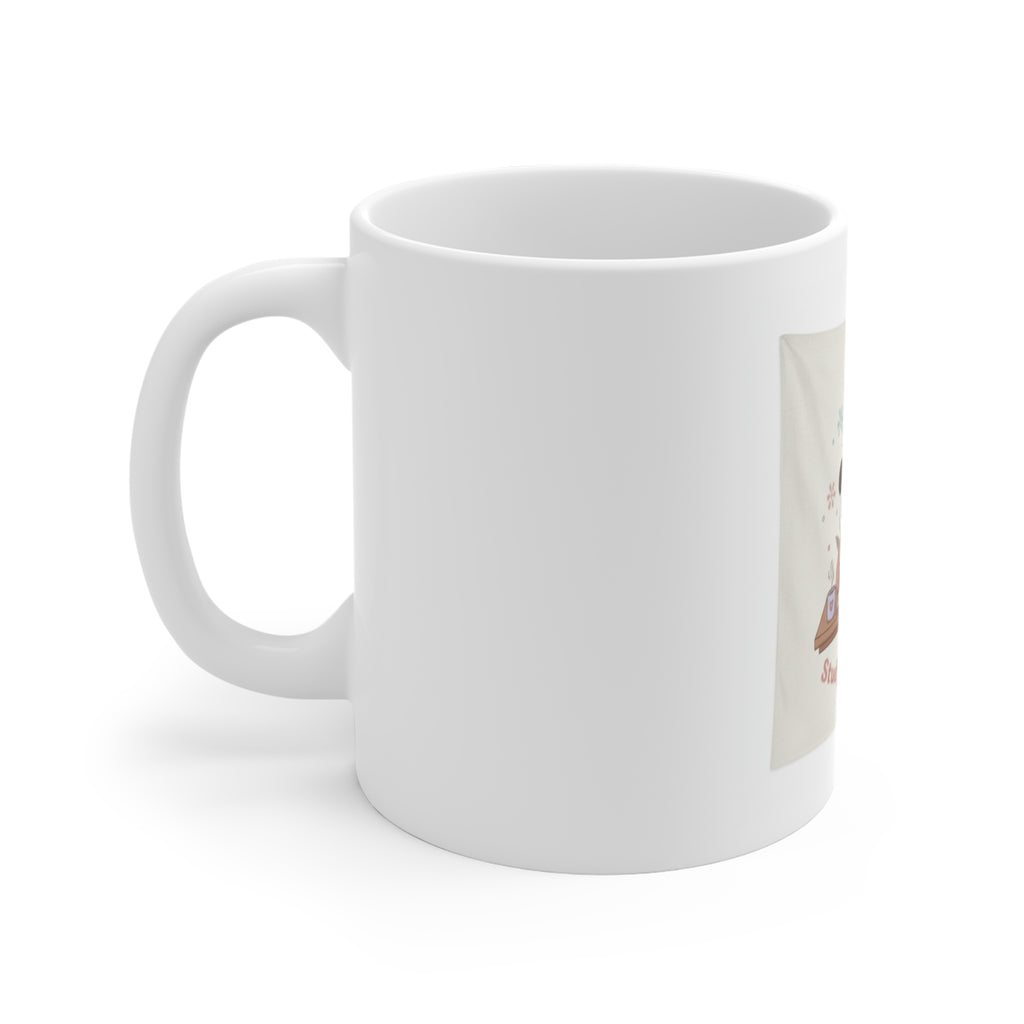 Study Buddy Vibes Panda, giraffe Mug 11oz
