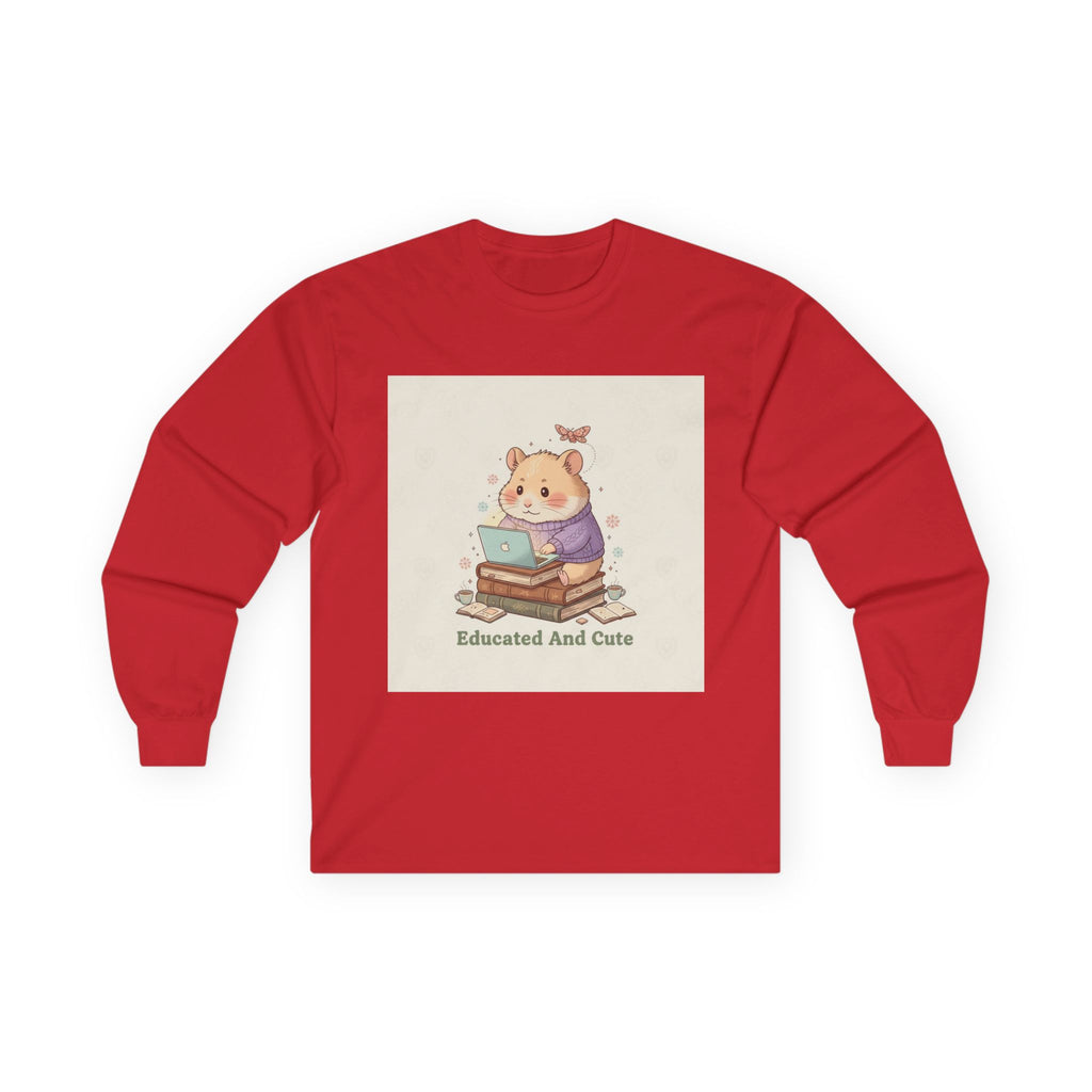 Educated And Cute Hamster Long Sleeve Tee