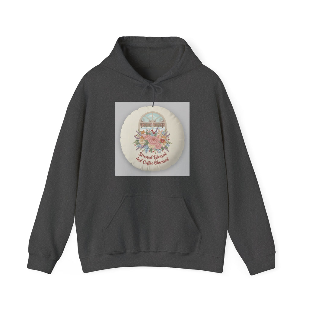 Stressed Blessed And Coffee Obsessed Fox, rabbit Hoodie