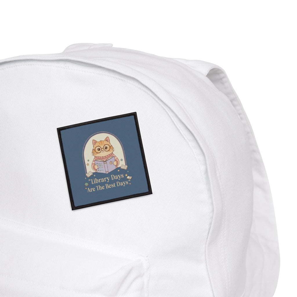 Cat Iron-On Patch – Library Days Are the Best Days