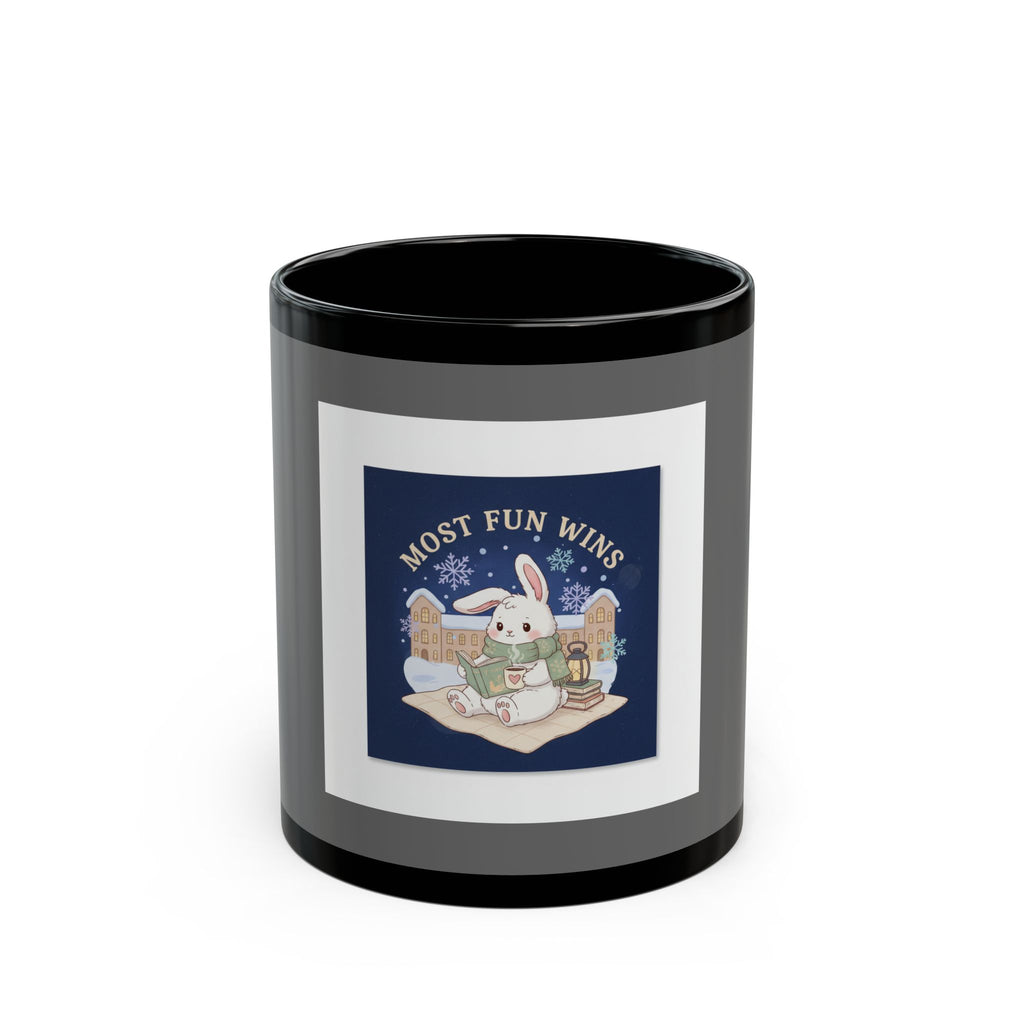 Bunny Black Mug 11oz – Most Fun Wins