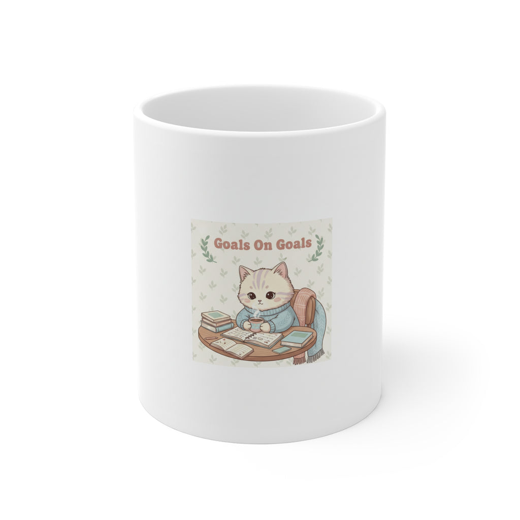 Goals On Goals Cat Mug 11oz