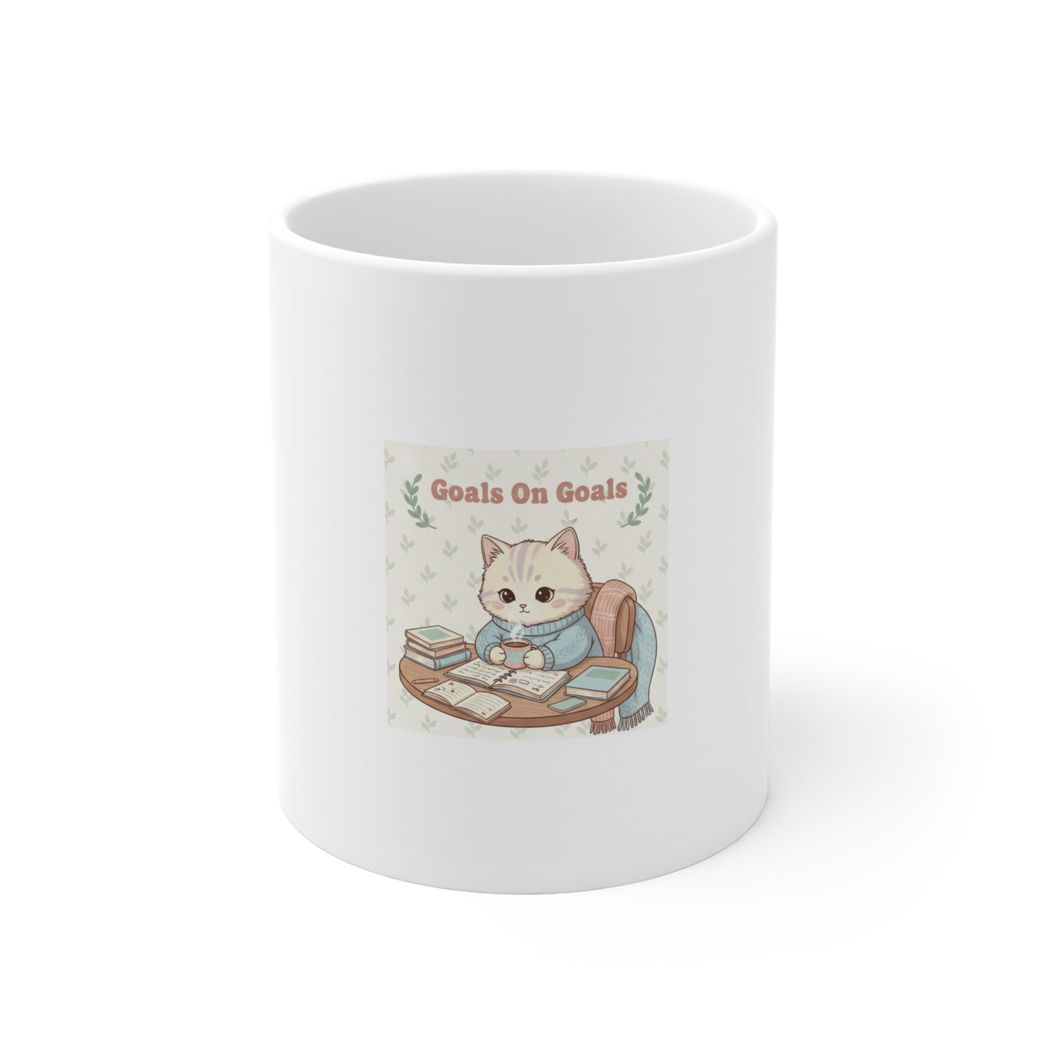 Goals On Goals Cat Mug 11oz