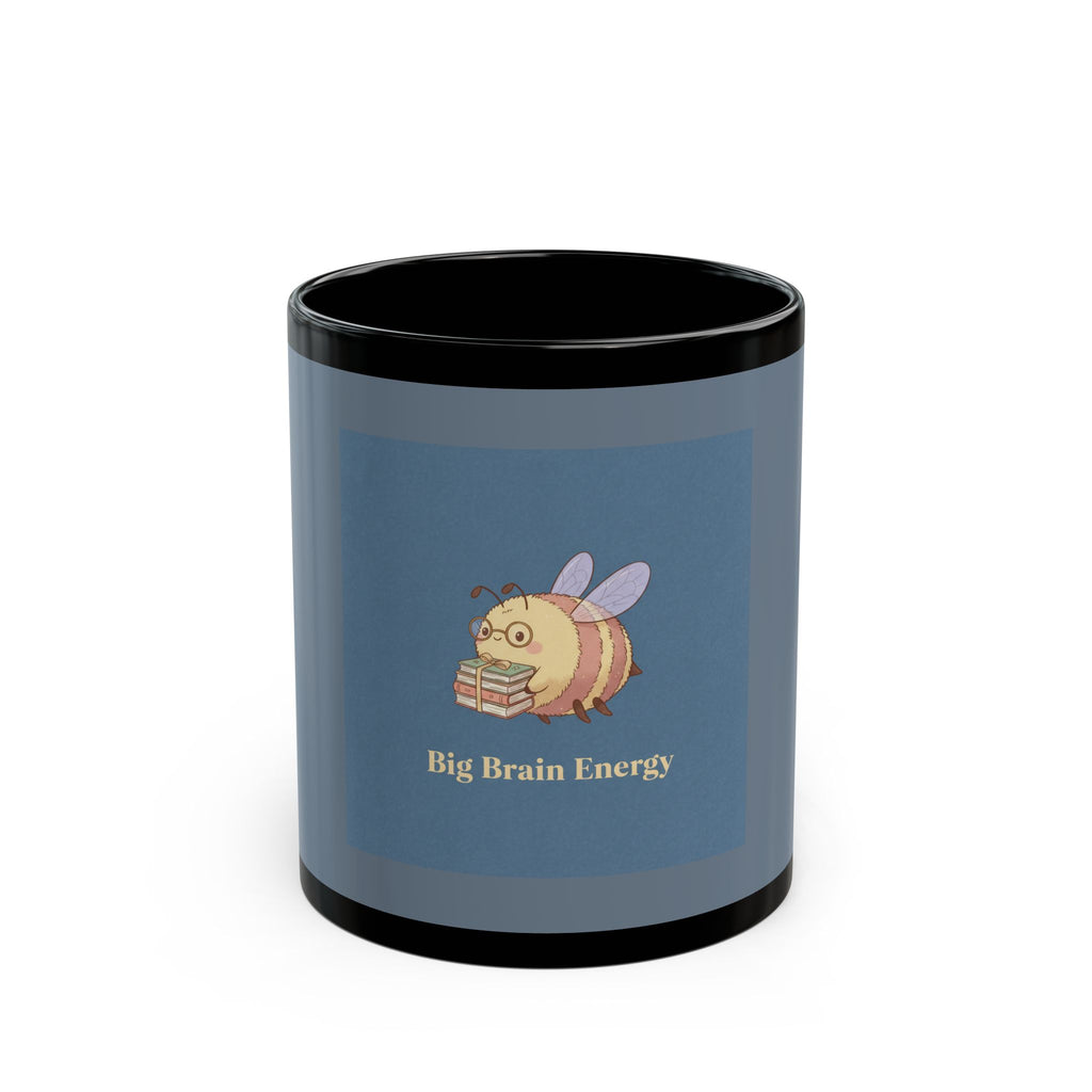 Bee Black Mug 11oz – Big Brain Energy