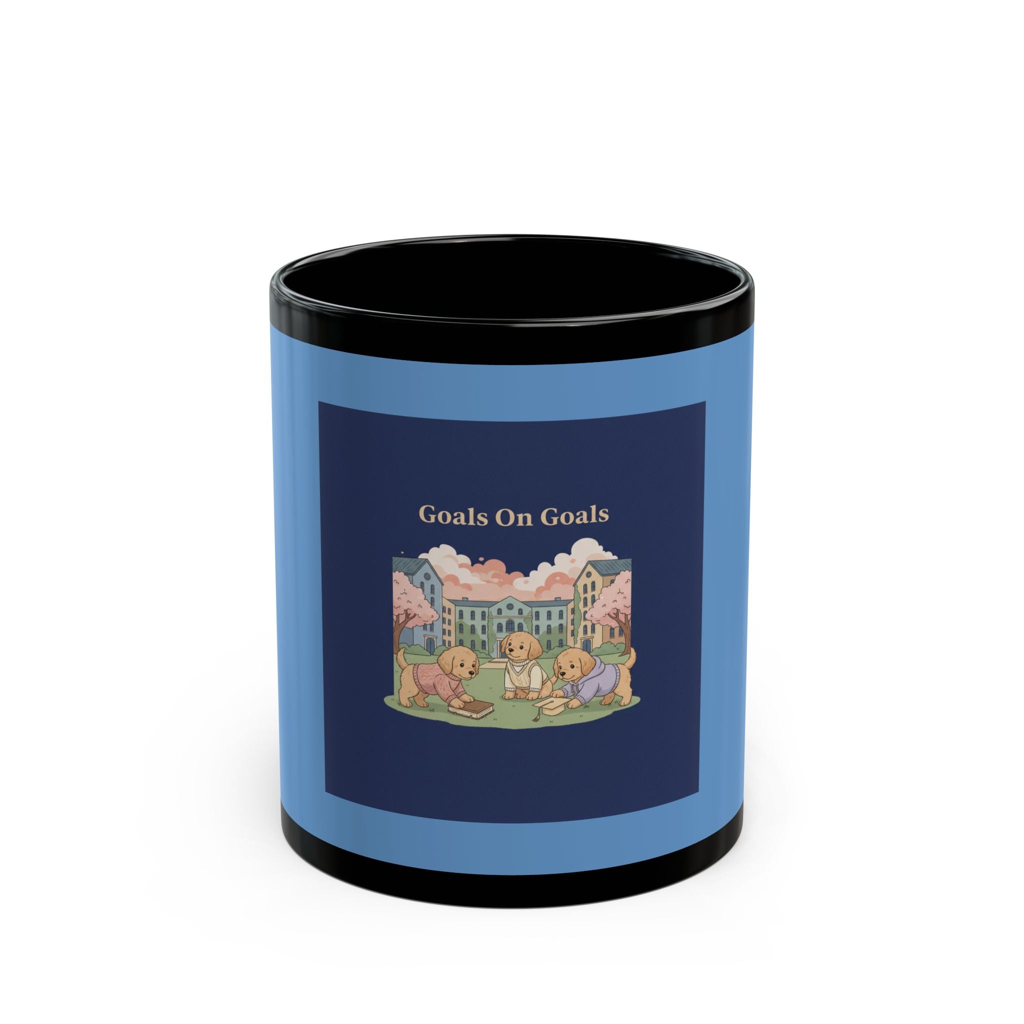 Goals on Goals Black Mug 11oz – Wall Art