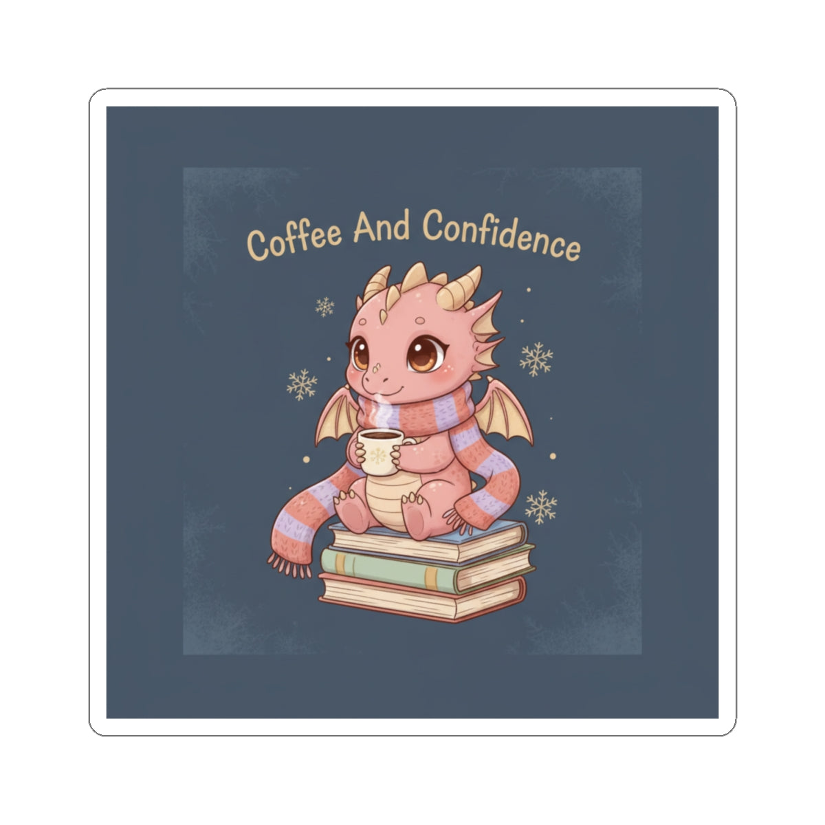 Dragon Kiss-Cut Sticker – Coffee and Confidence