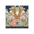 Giraffes Kiss-Cut Sticker – Coffee and Confidence
