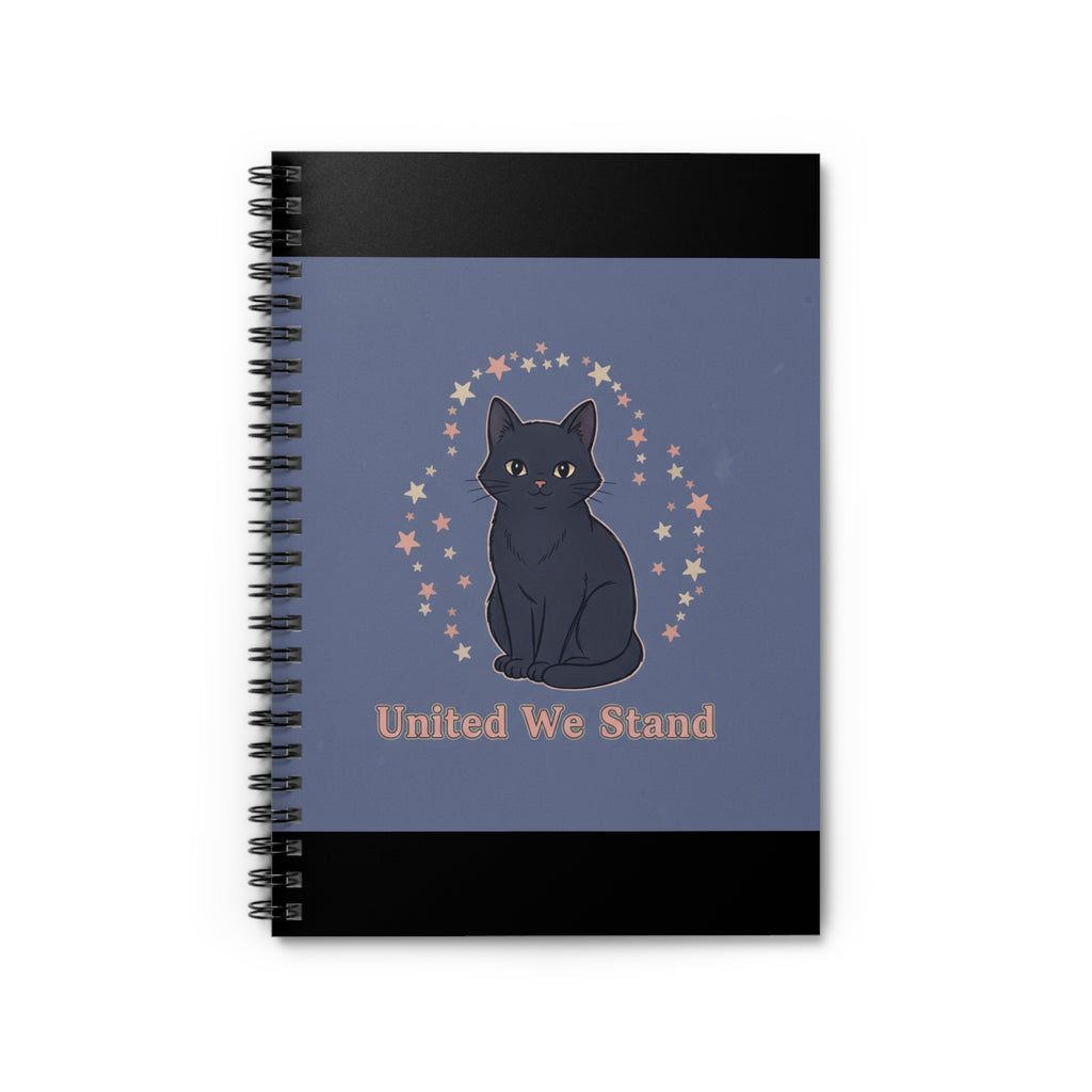 Black Cat Spiral Notebook – United We Stand