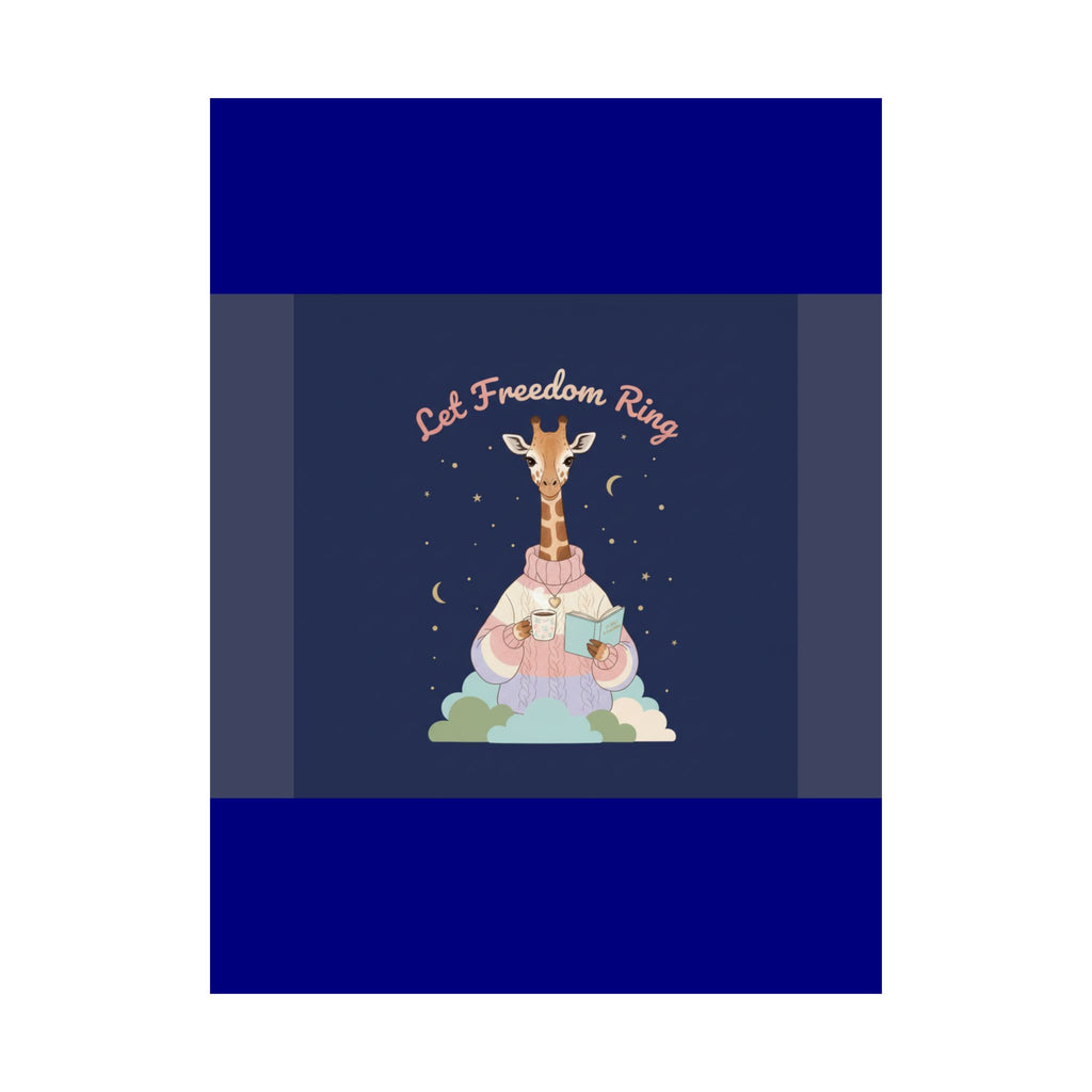 Giraffe Poster – Let Freedom Ring