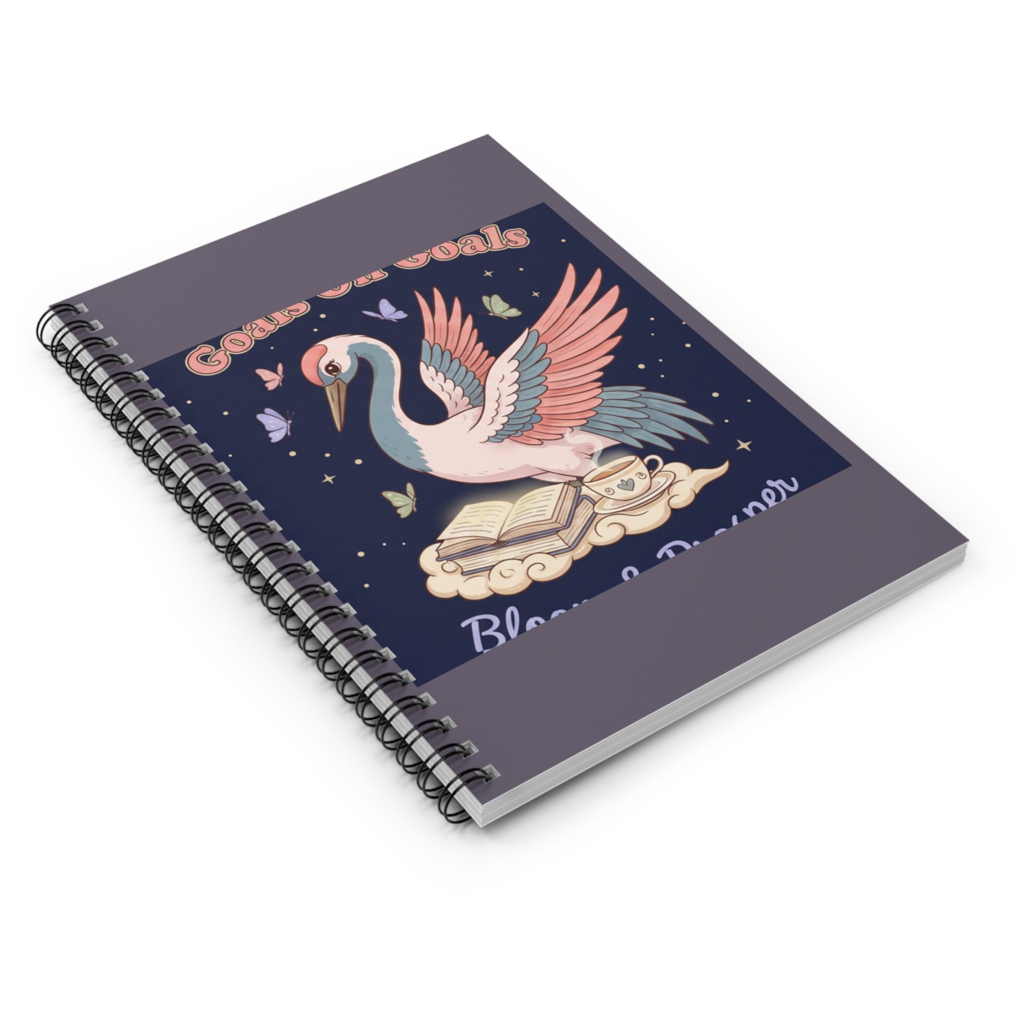 Crane Spiral Notebook – Goals on Goals Bloom Prosper