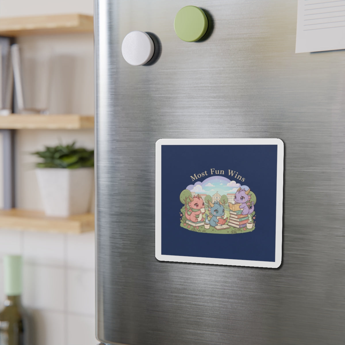 Baby Dragons Die-Cut Magnet – Most Fun Wins