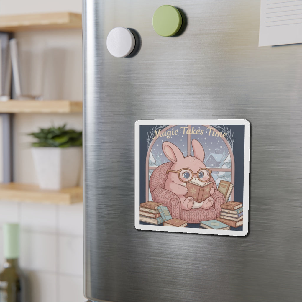 Bunny Die-Cut Magnet – Magic Takes Time