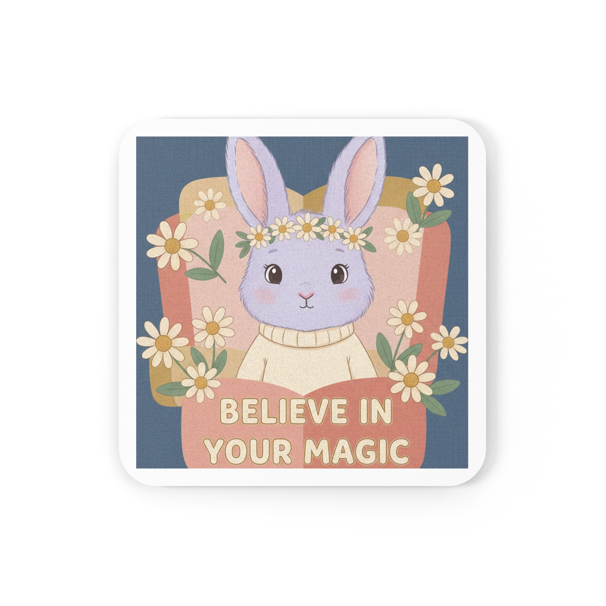 Bunny Cork Coaster – Believe in Your Magic