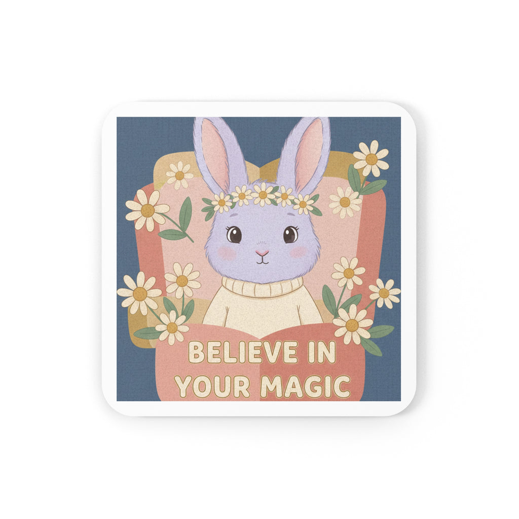 Bunny Cork Coaster – Believe in Your Magic