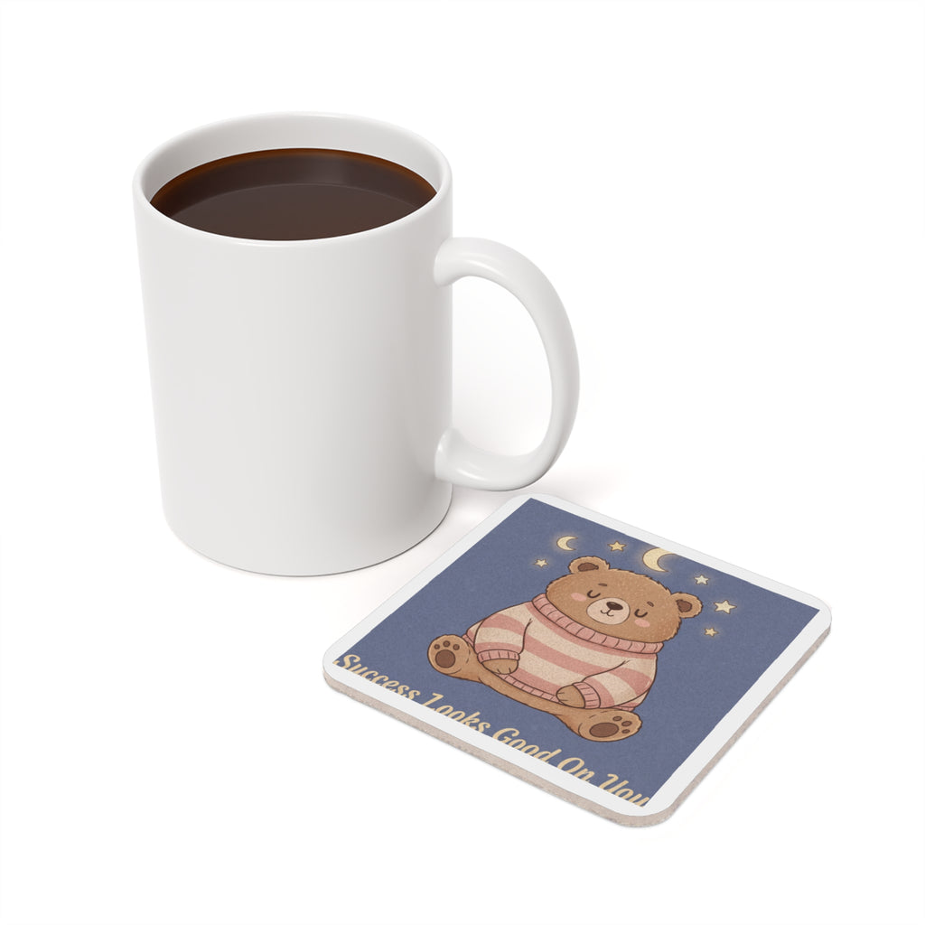 Bear Cork Coaster – Success Looks Good on You