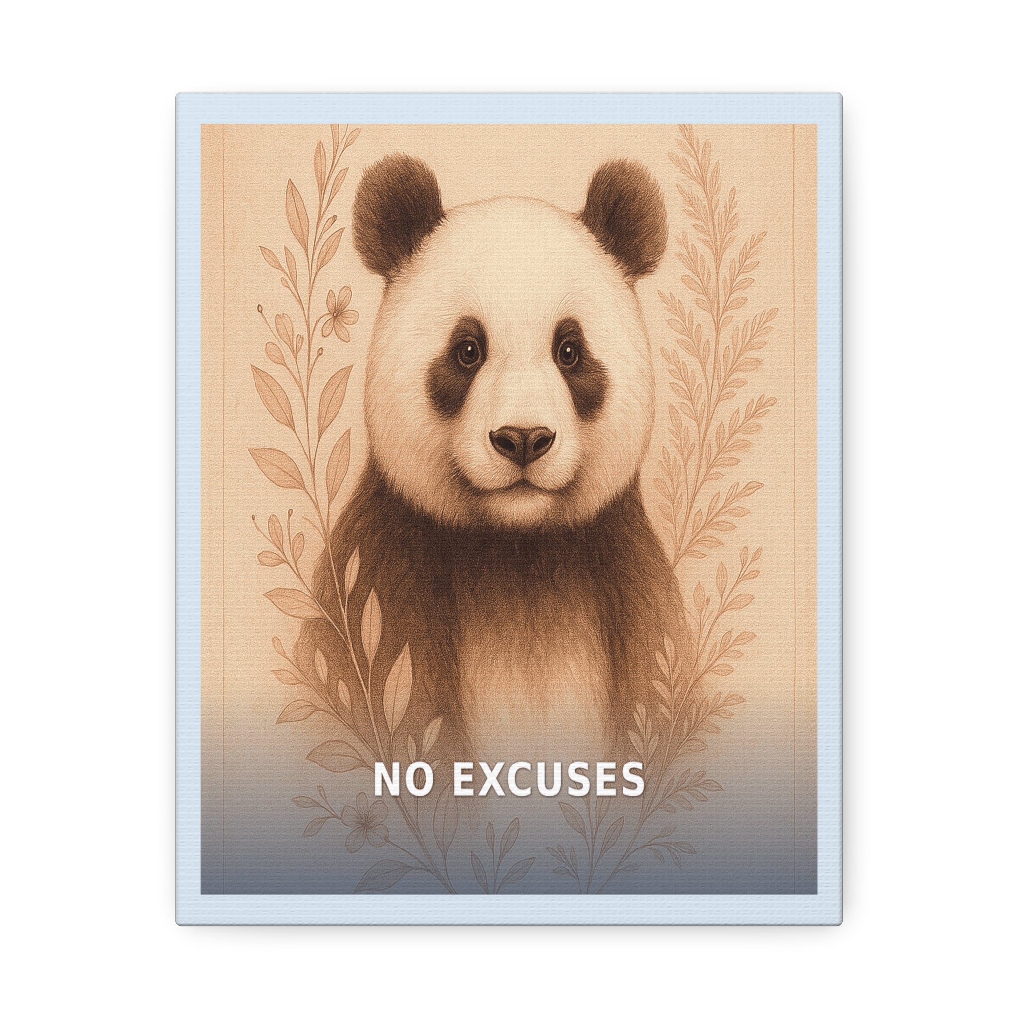 "No Excuses" Black Cat Canvas | College Girl Gift | Fashion | KayKay Classics