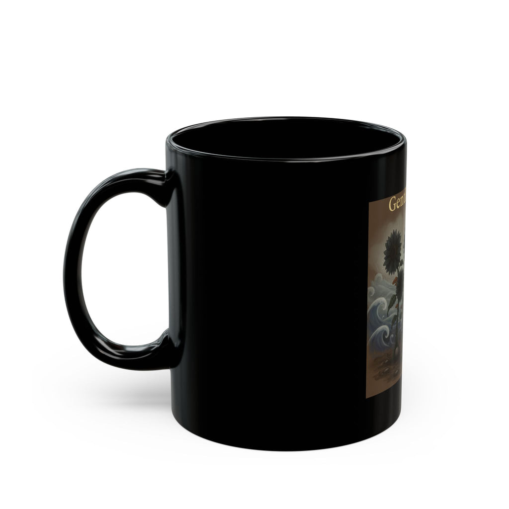 Sunflowers Black Mug 11oz – Gentle Strength