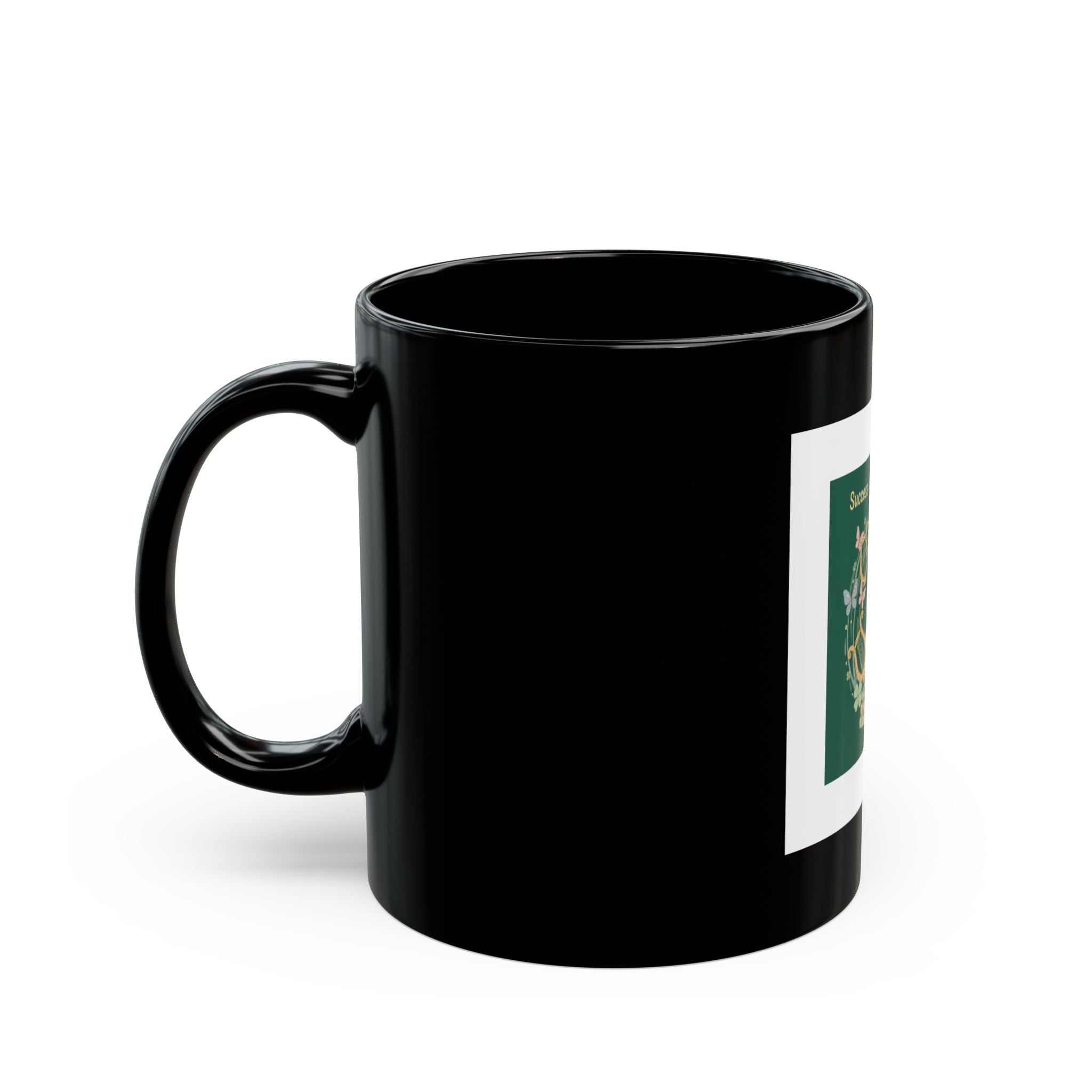Butterflies Black Mug 11oz – Success Looks Good on You