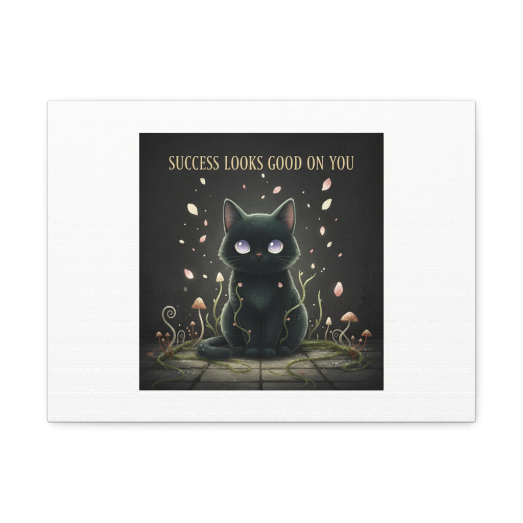 Black Cat Canvas Print – Success Looks Good on You
