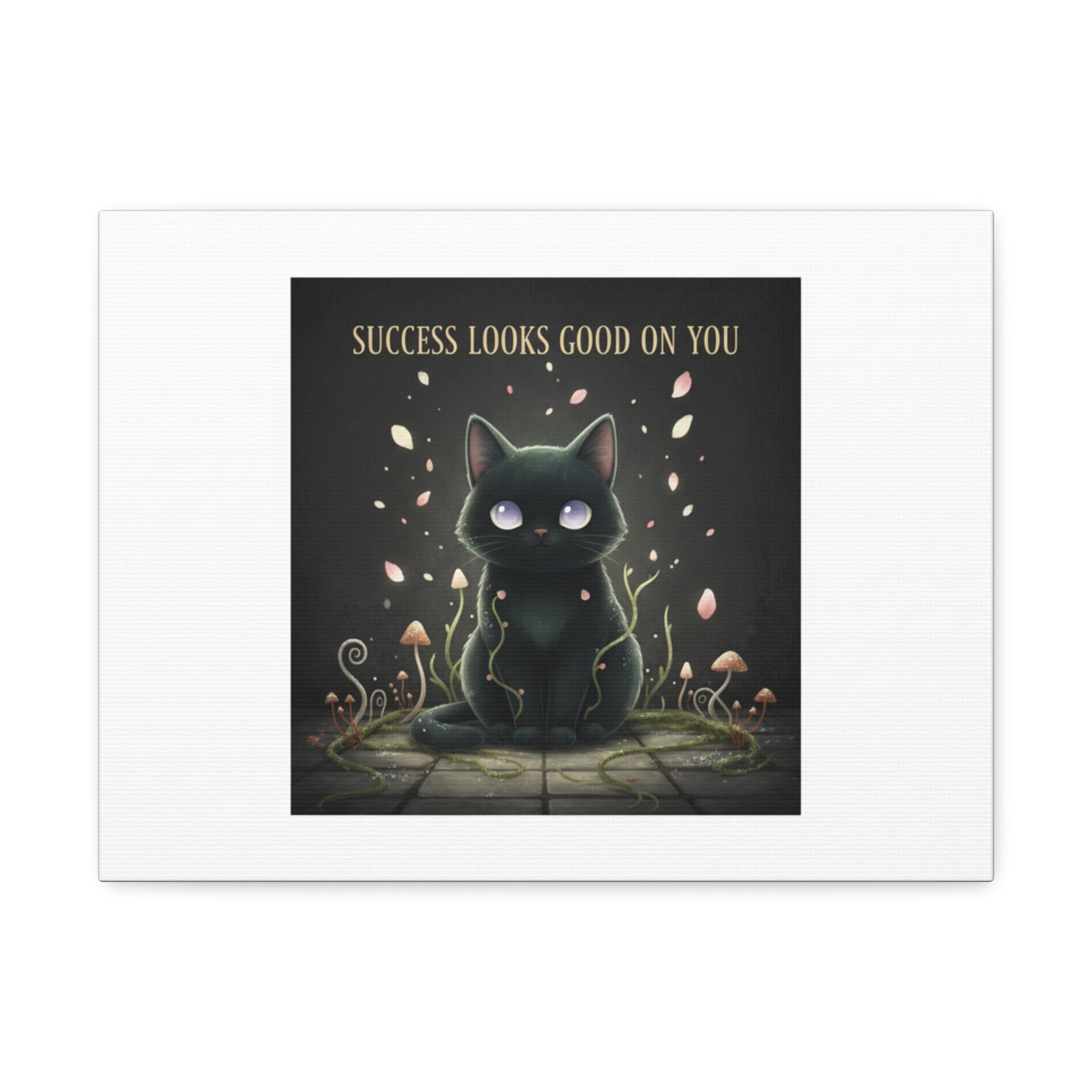 Black Cat Canvas Print – Success Looks Good on You