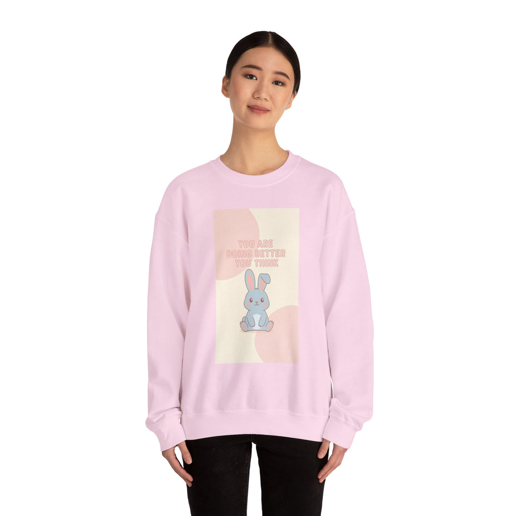 "YOU ARE DOING BETTER YOU THINK" Black Cat Crewneck | College Girl Gift | Fashion | KayKay Classics