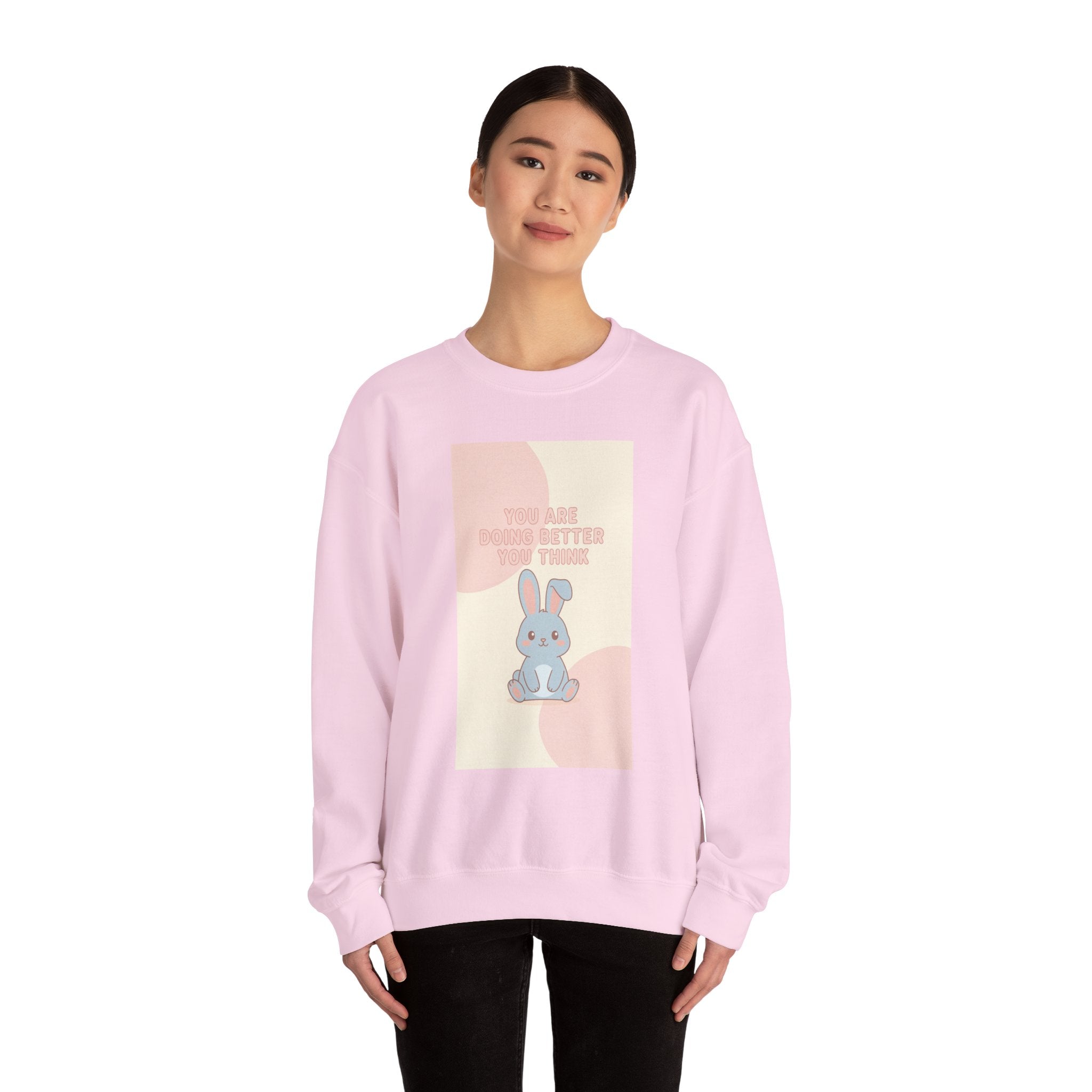 "YOU ARE DOING BETTER YOU THINK" Black Cat Crewneck | College Girl Gift | Fashion | KayKay Classics