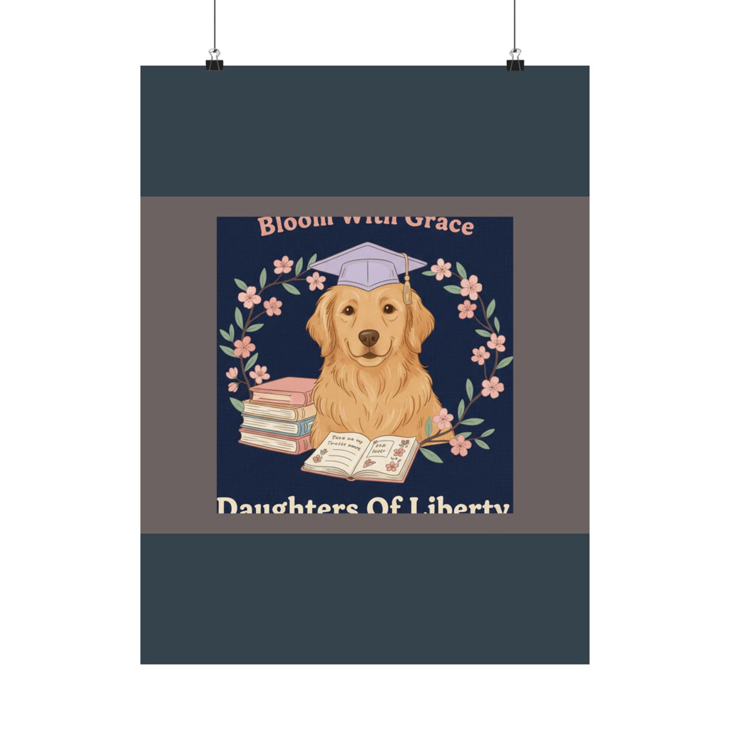 Golden Retriever Poster – Bloom With Grace
