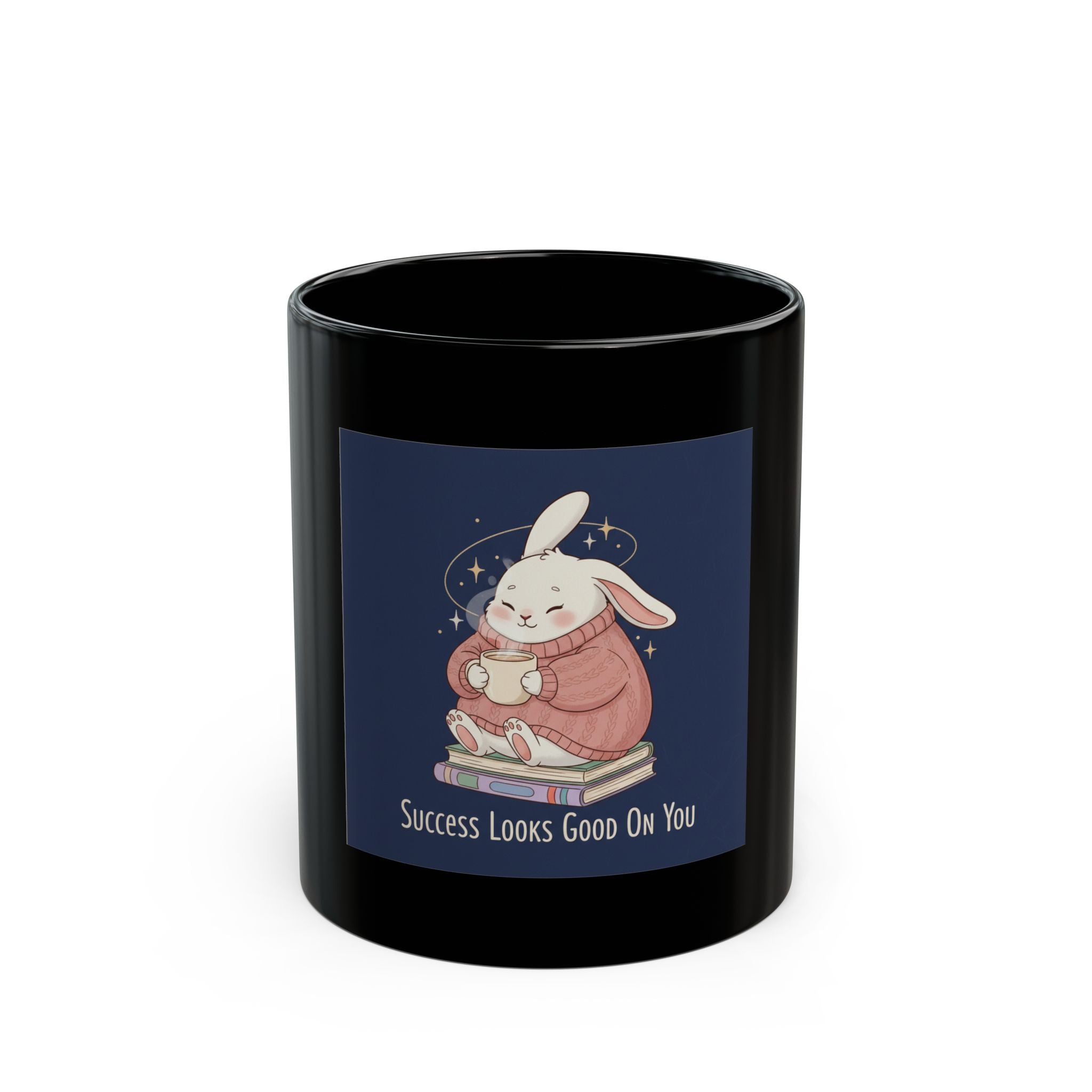 Bunny Black Mug 11oz