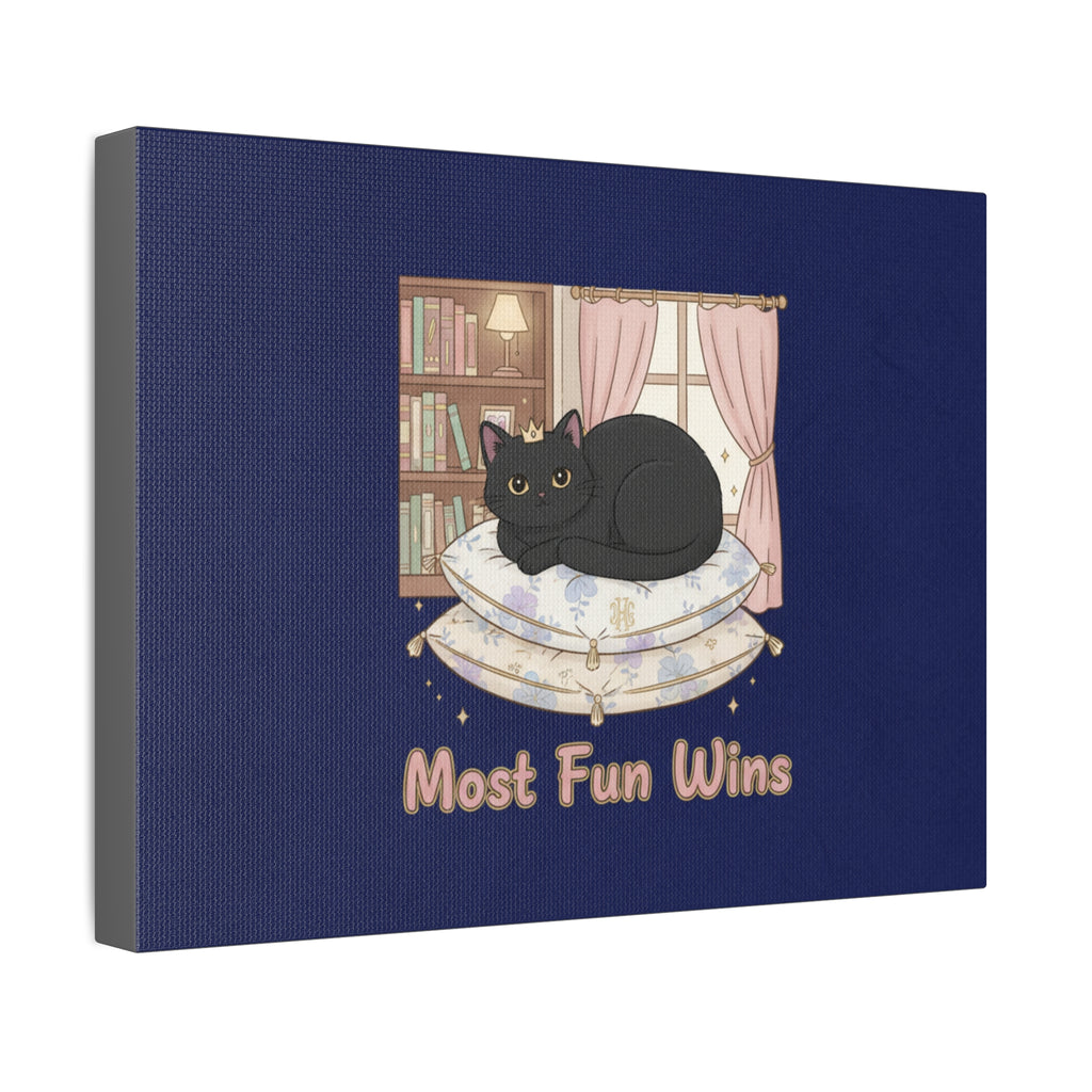 Black Cat Canvas Print – Most Fun Wins