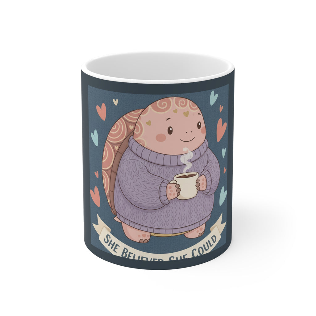 Turtle Mug 11oz – She Believed She Could