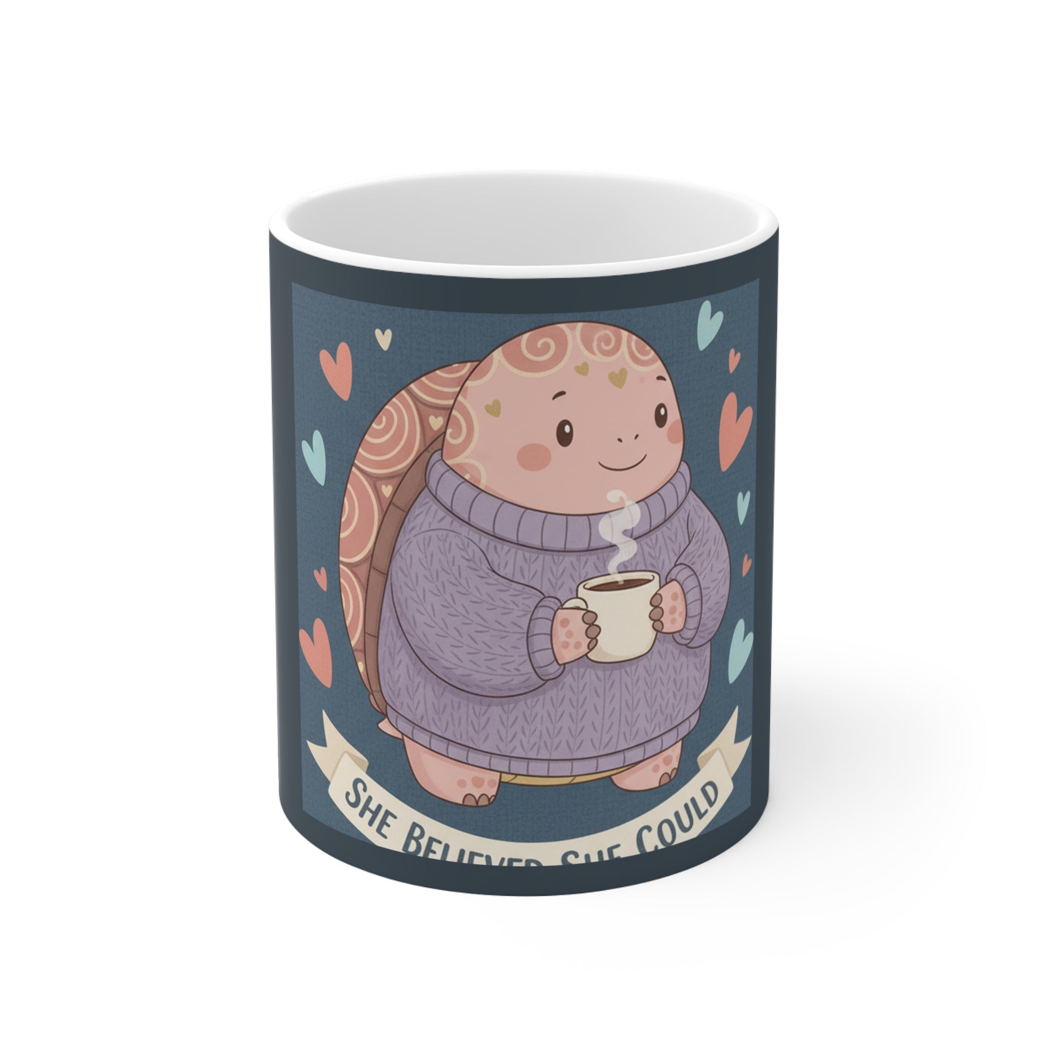 Turtle Mug 11oz – She Believed She Could