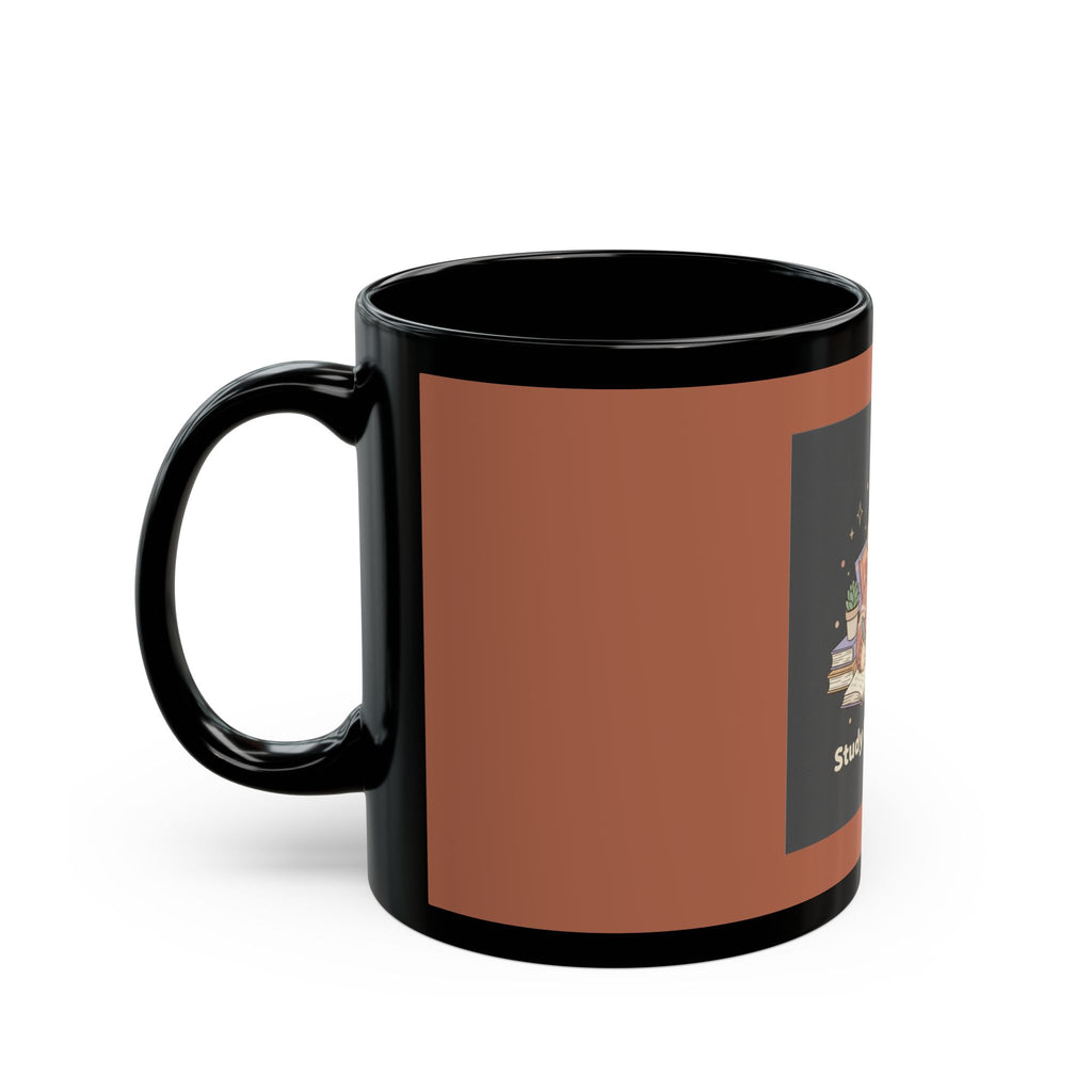 Cat Black Mug 11oz – Study Buddy Vibes
