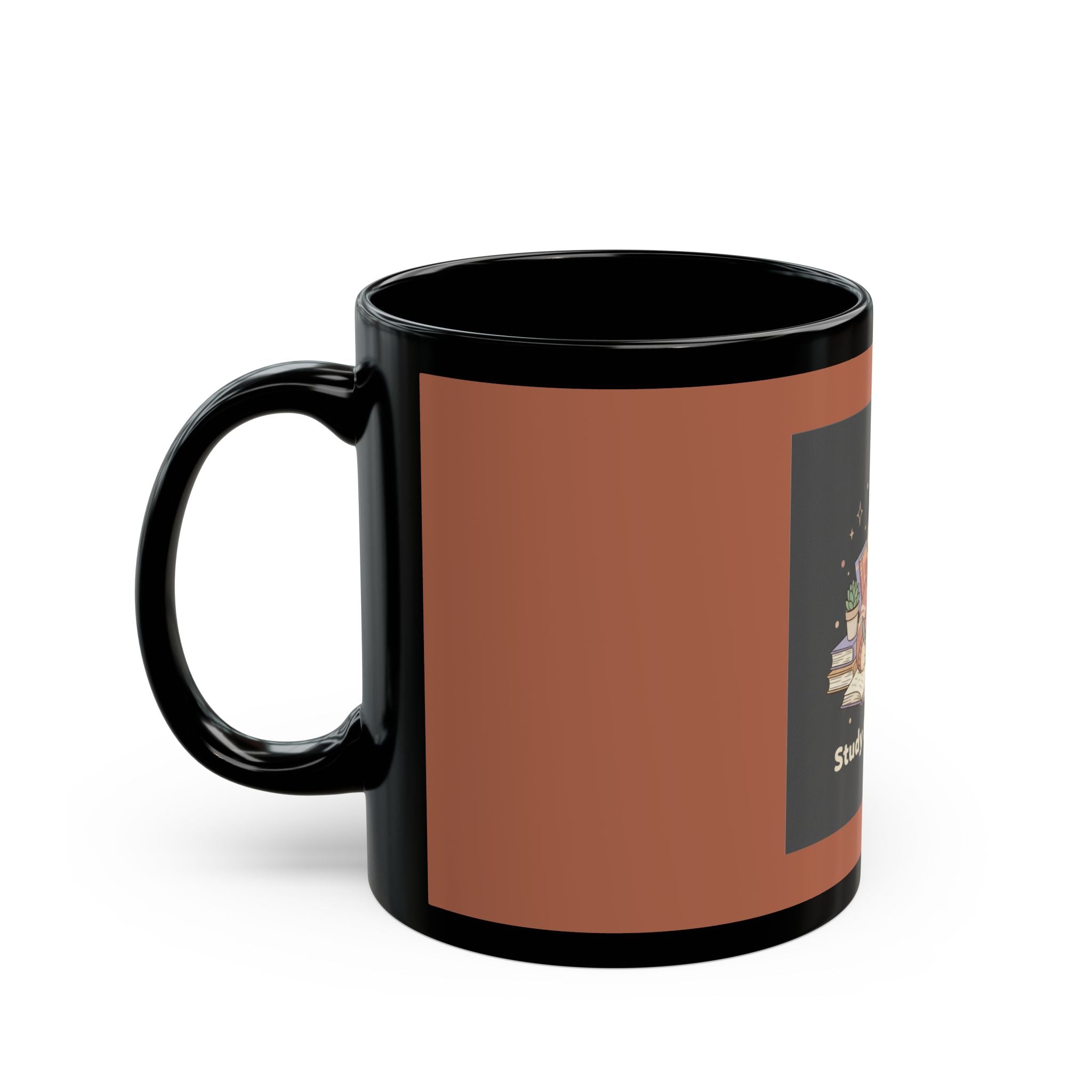 Cat Black Mug 11oz – Study Buddy Vibes