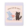 "LOVE CAN BE SOFT" Black Cat Canvas | Trendy Gift for Her | Lifestyle | KayKay Classics