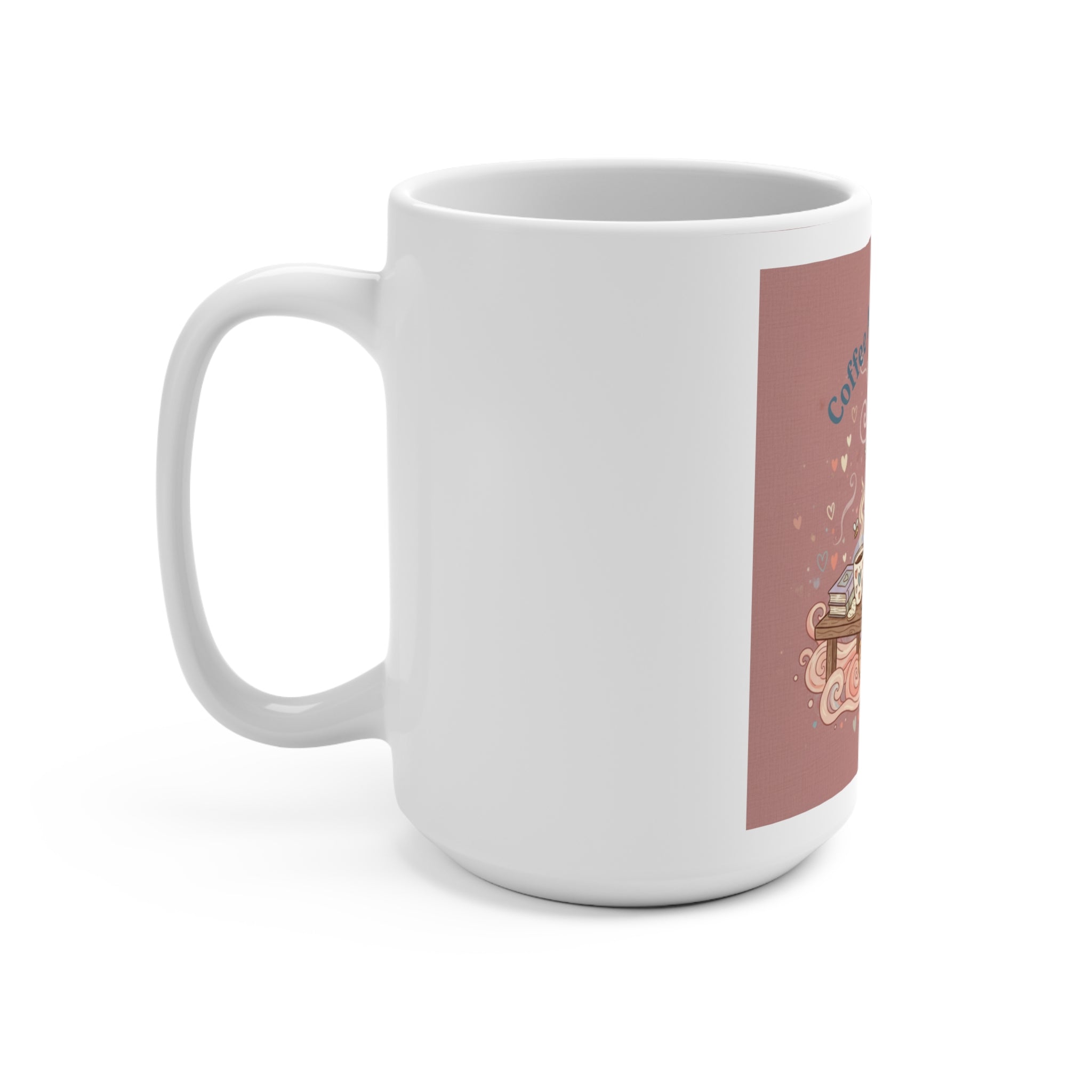 Coffee And Confidence Cat Mug 15oz