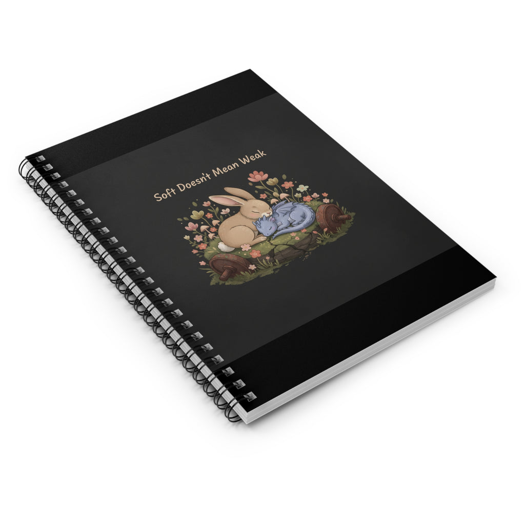 Dragon Spiral Notebook – Soft Doesnt Mean Weak