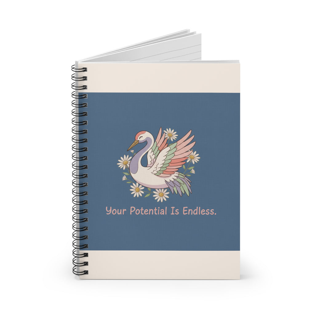 Crane Spiral Notebook – Your Potential is Endless