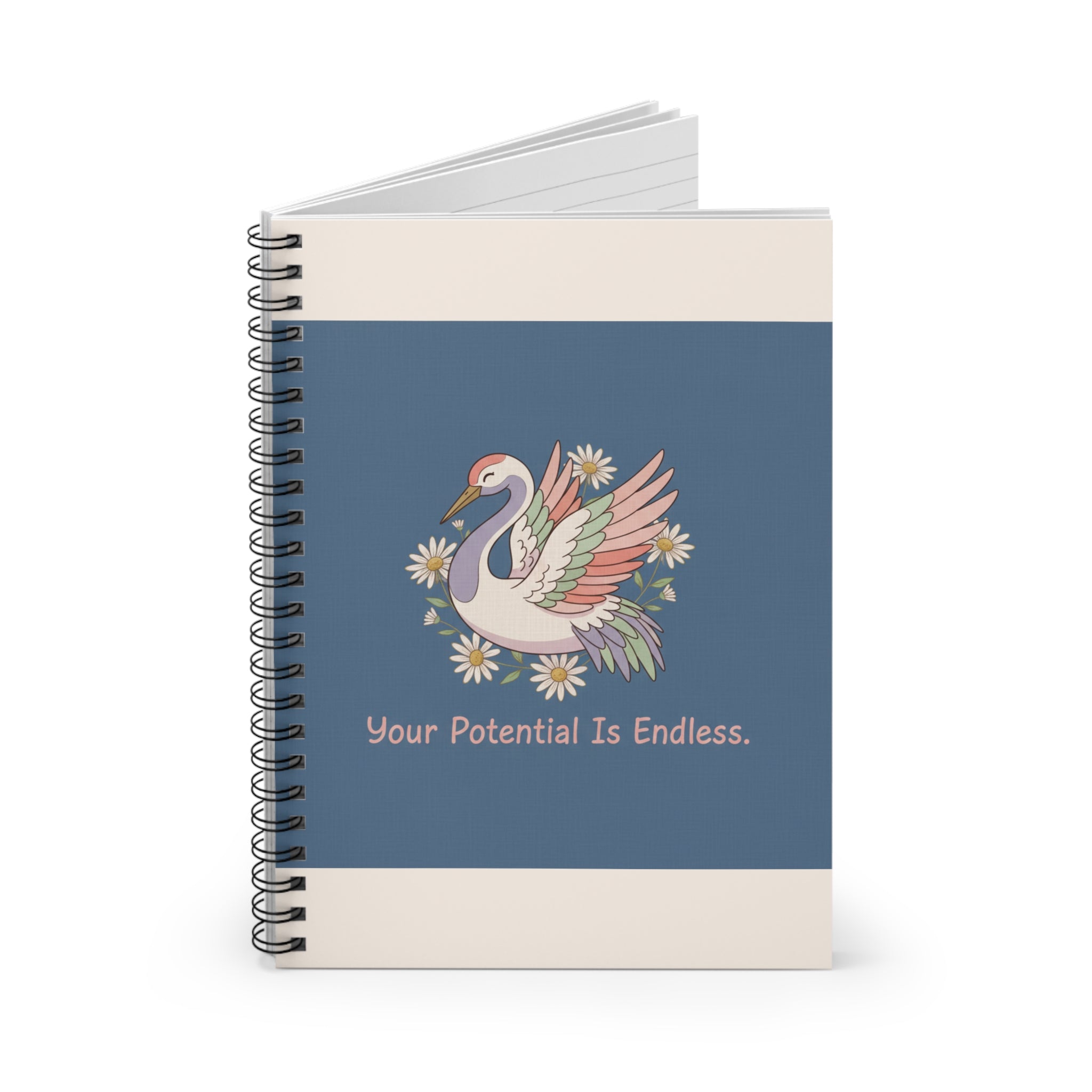 Crane Spiral Notebook – Your Potential is Endless