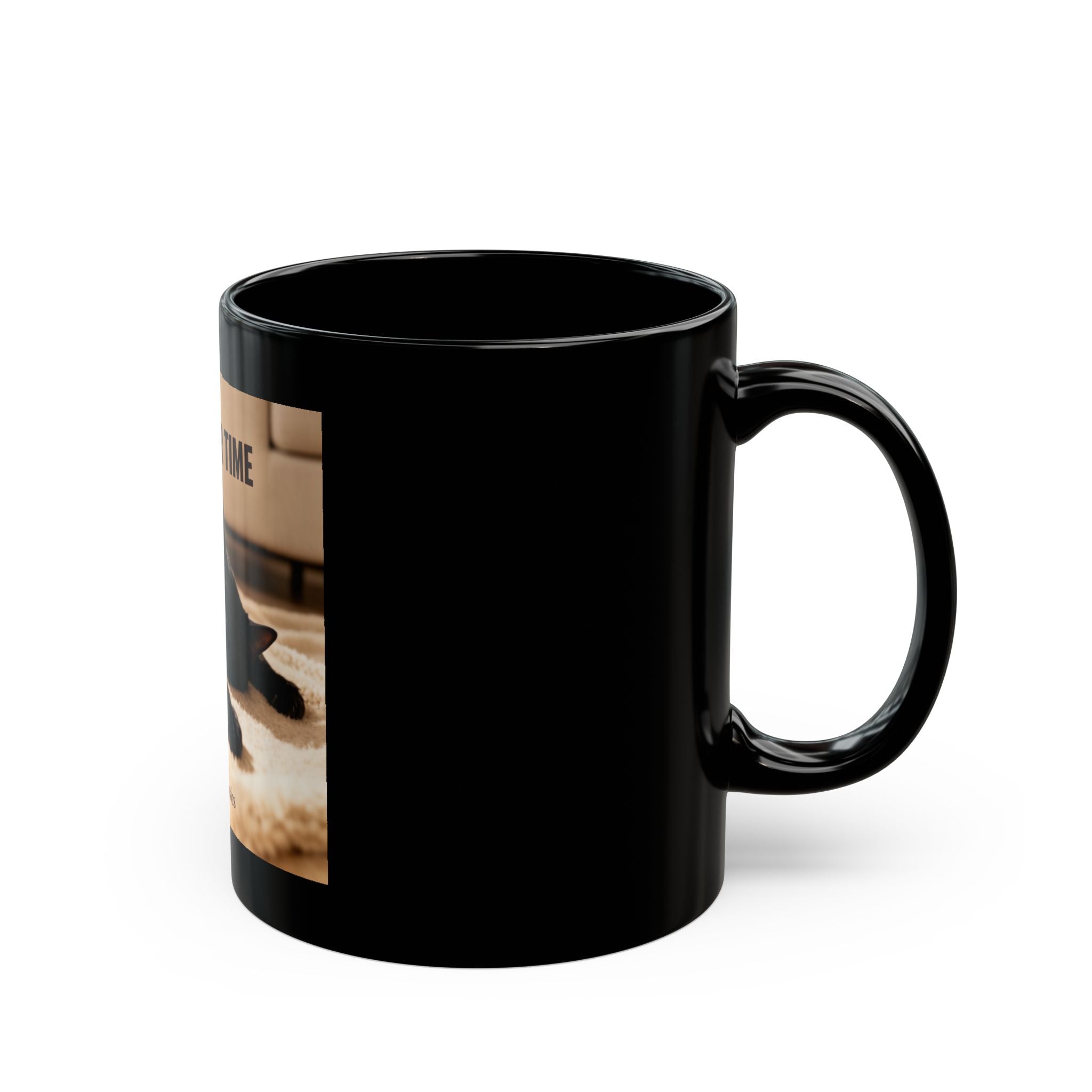 TAKE YOUR TIME Black Mug