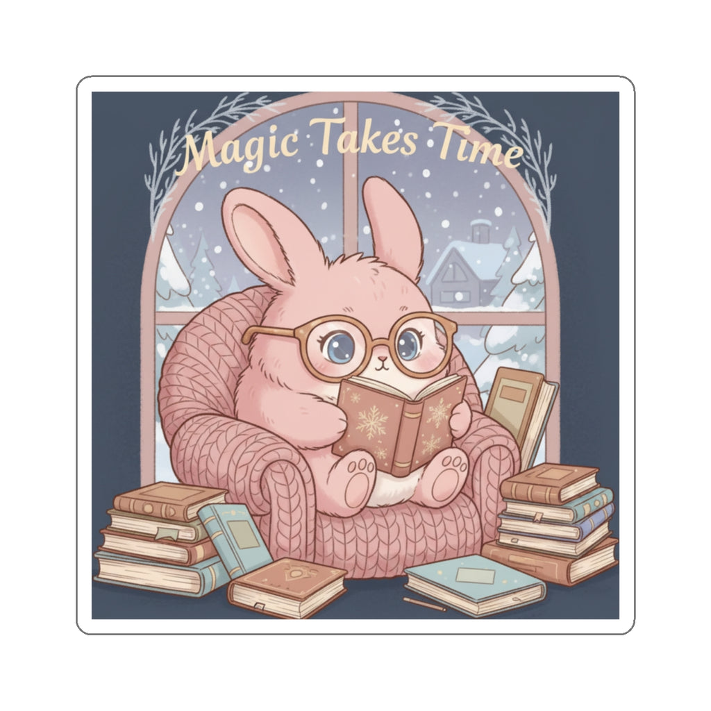 Bunny Die-Cut Sticker – Magic Takes Time