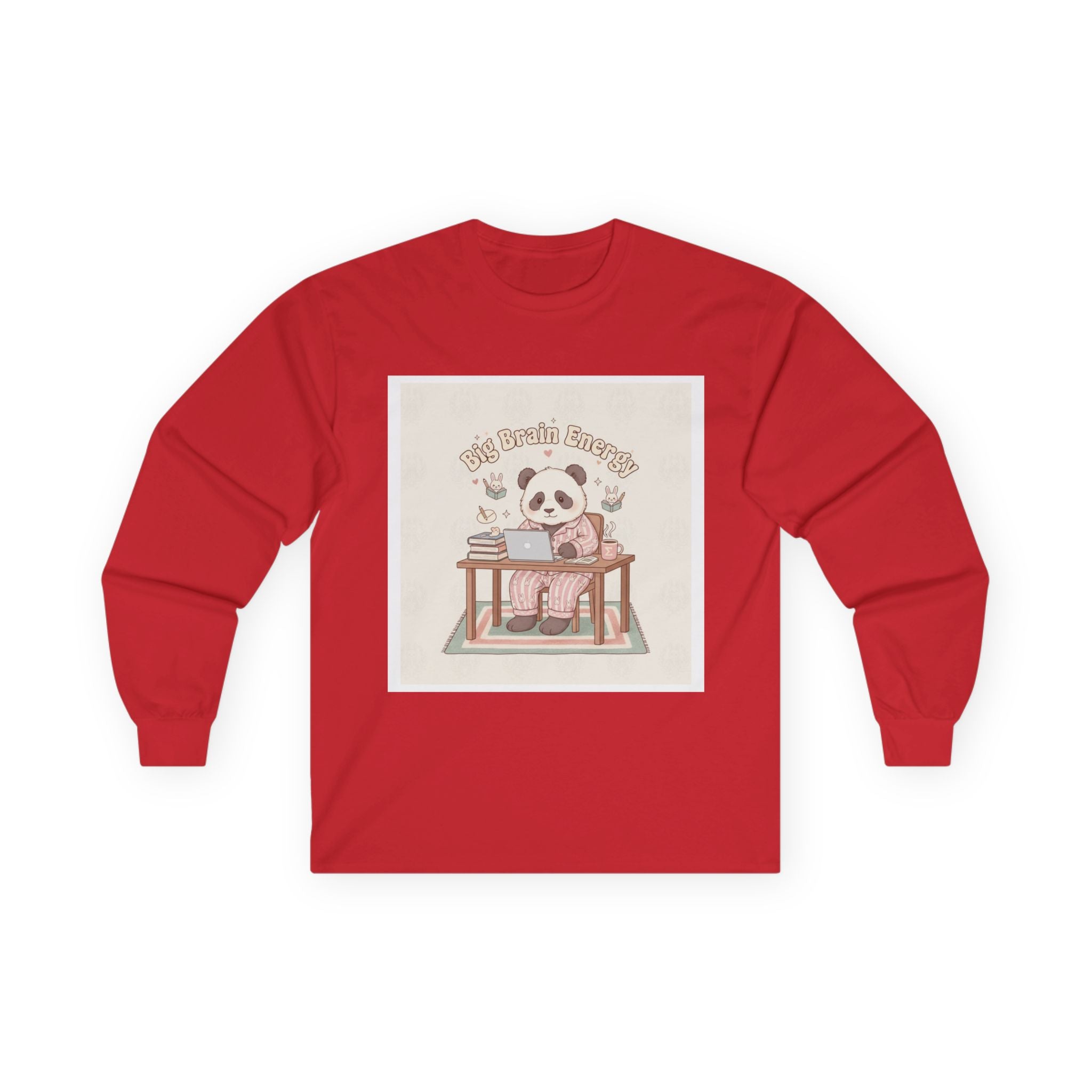 Big Brain Energy Panda Long Sleeve Tee