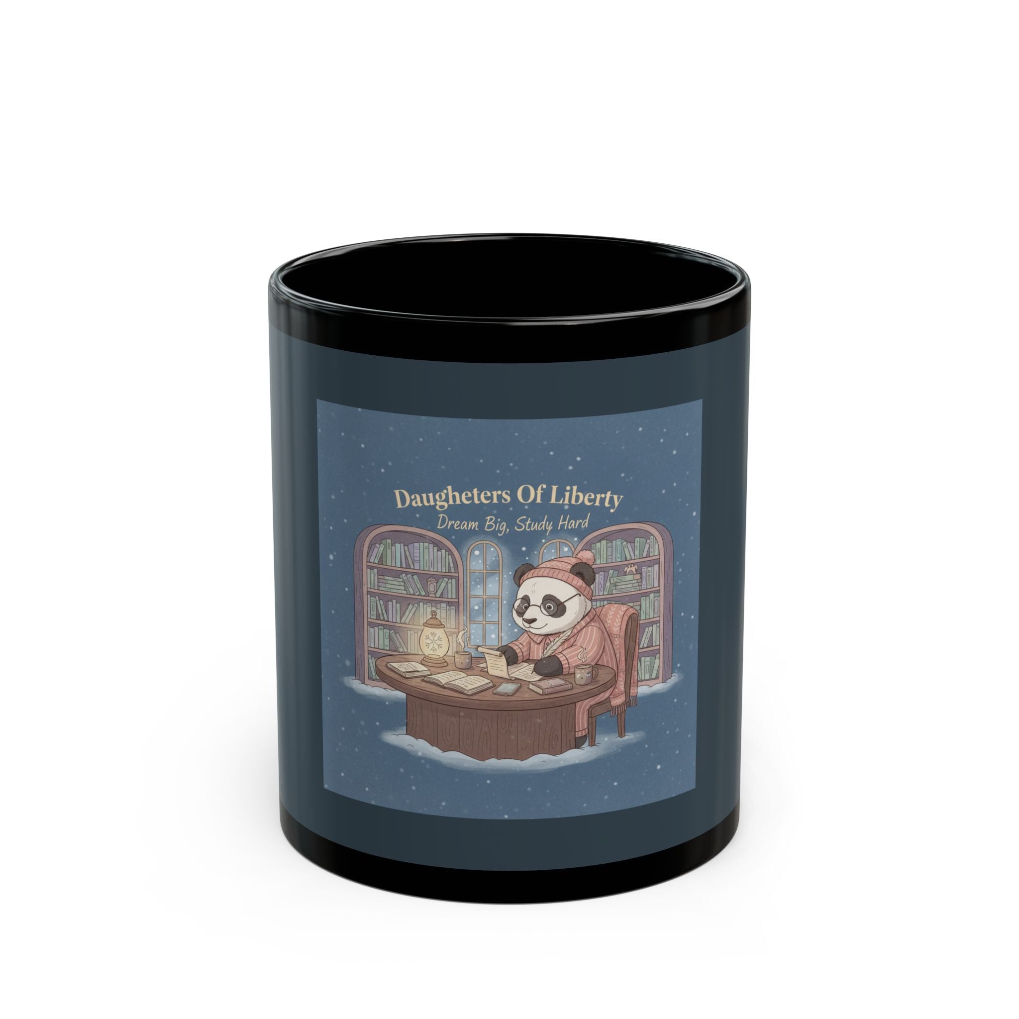 Panda Black Mug 11oz – Daughters of Liberty