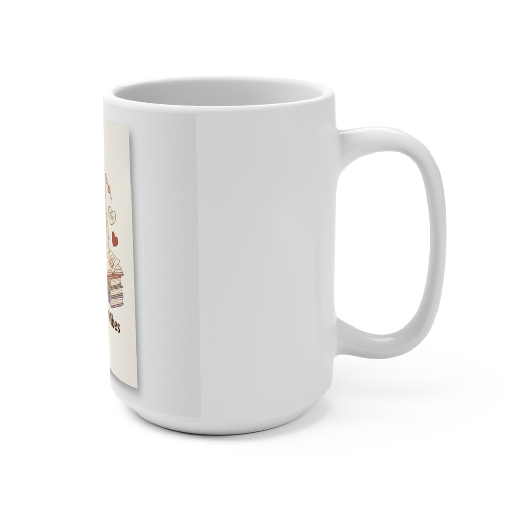 Study Buddy Vibes Cat Mug 15oz