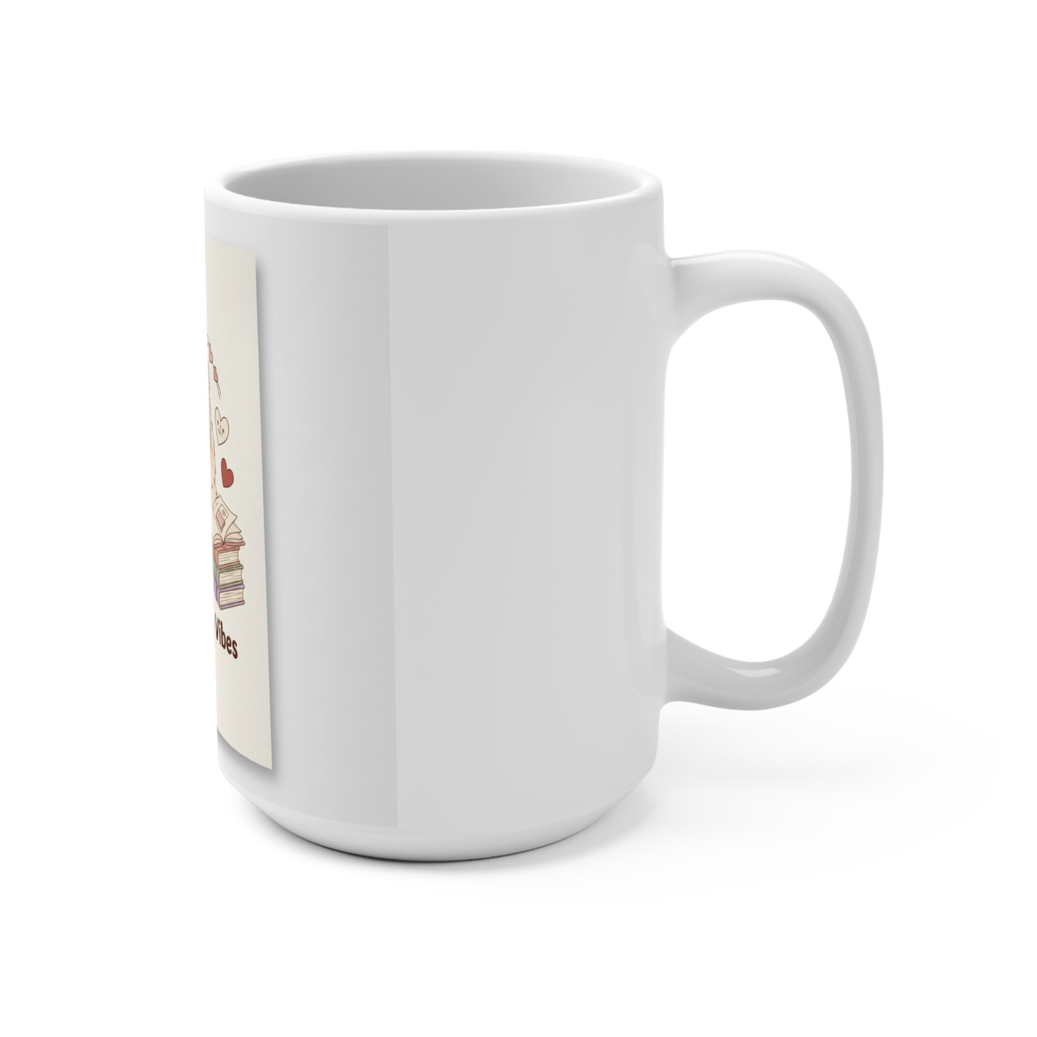 Study Buddy Vibes Cat Mug 15oz