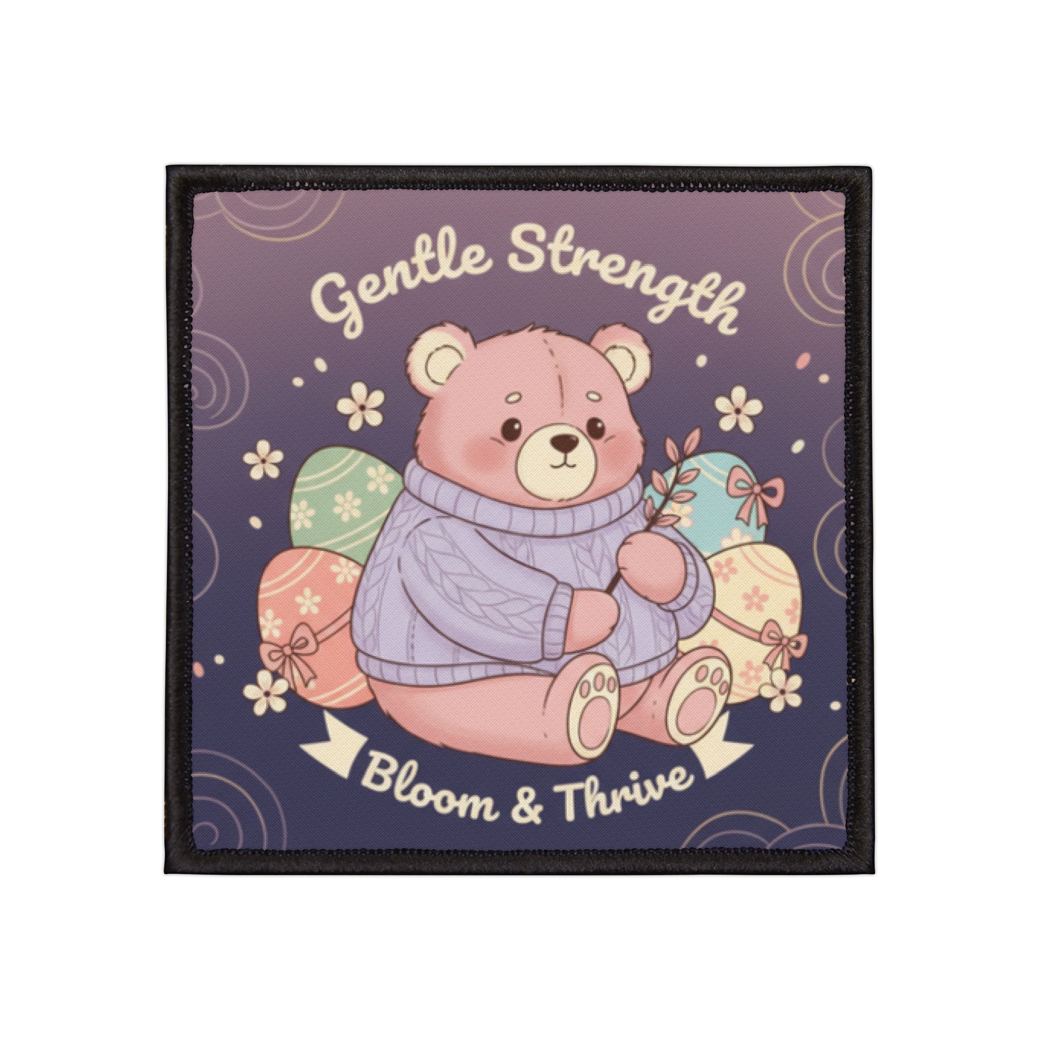 Bear Iron-On Patch – Gentle Strength Bloom Thrive
