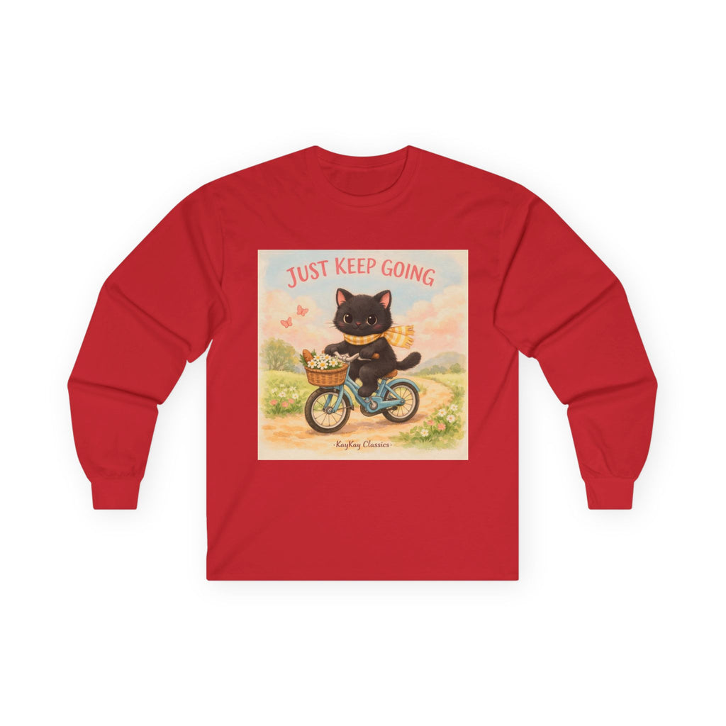 JUST KEEP GOING Cat Long Sleeve Tee