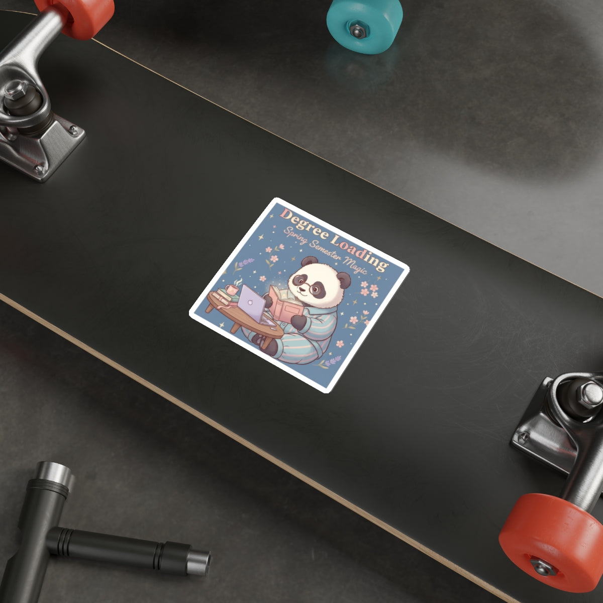 Panda Die-Cut Sticker – Degree Loading Spring Semester Magic