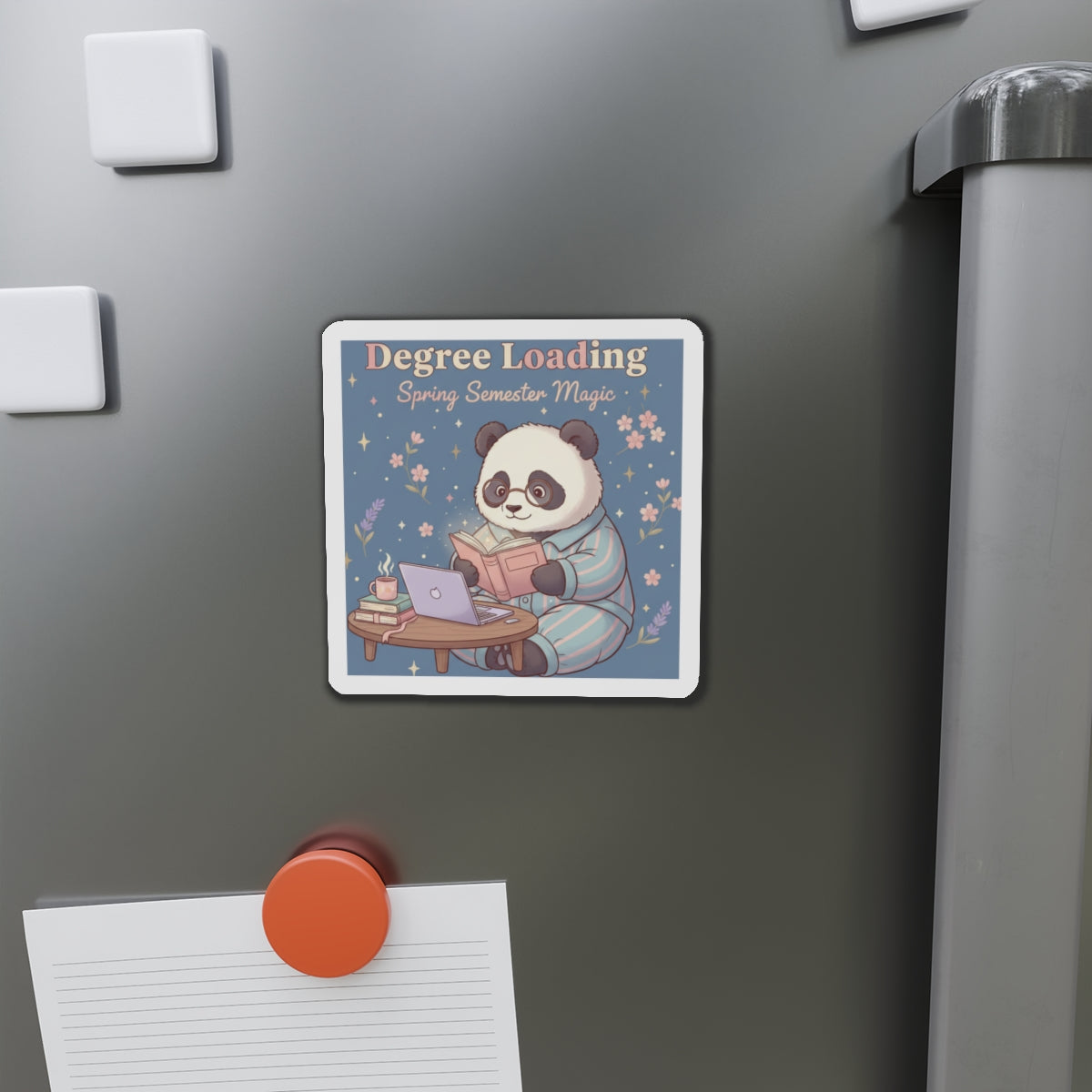 Panda Die-Cut Magnet – Degree Loading Spring Semester Magic